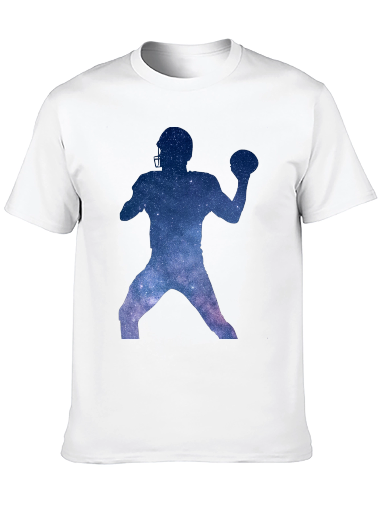 Galaxy Football Player Graphic Tee - Black
