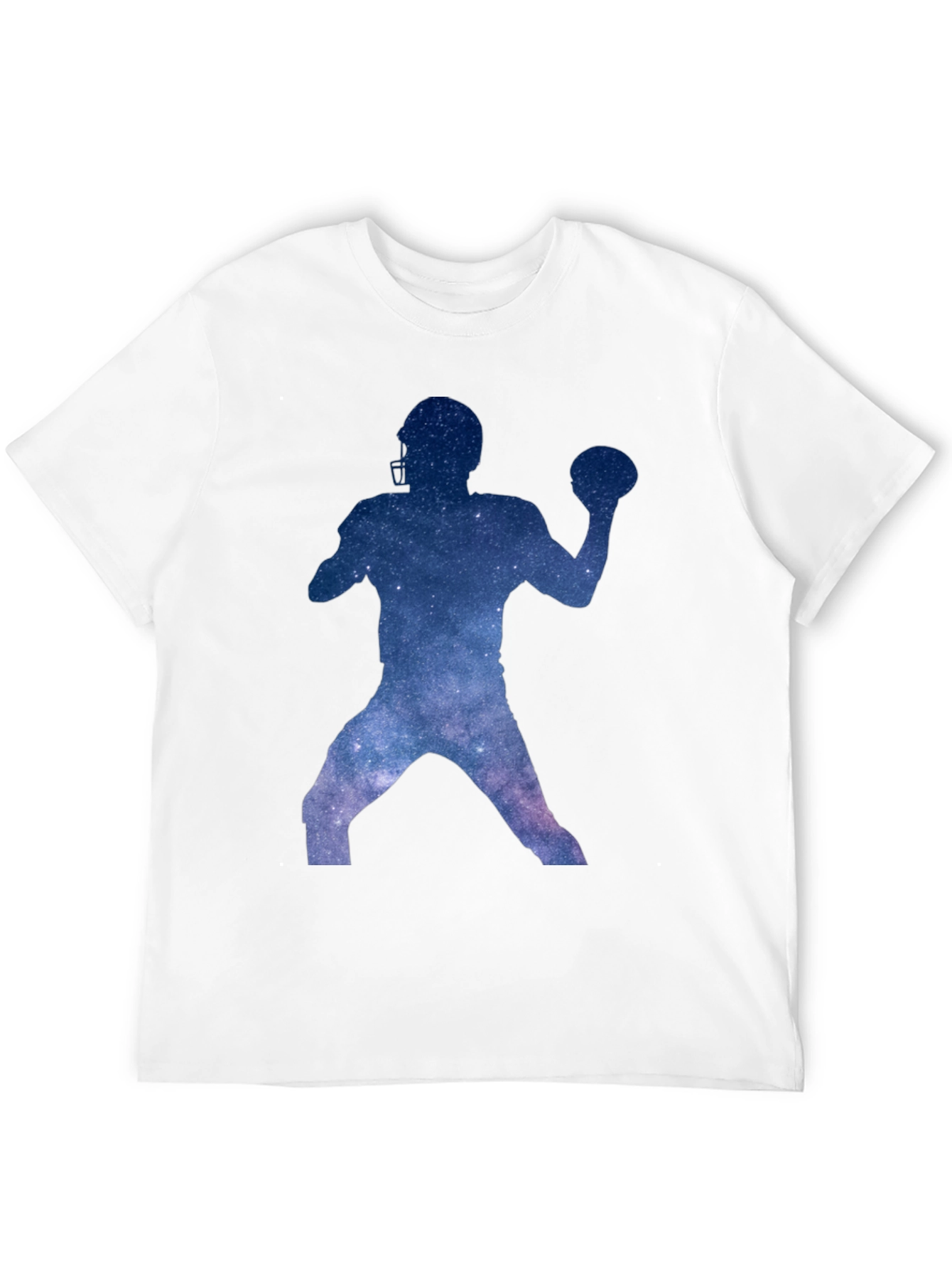 Galaxy Football Player Graphic Tee - Black