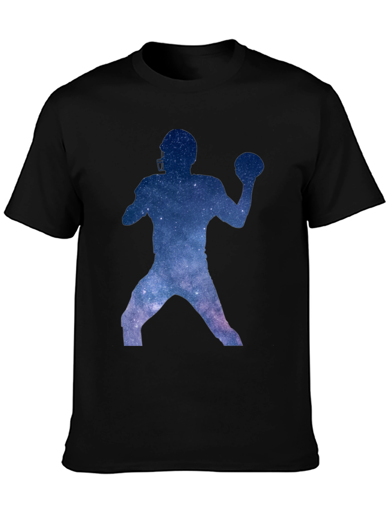 Galaxy Football Player Graphic Tee - Black