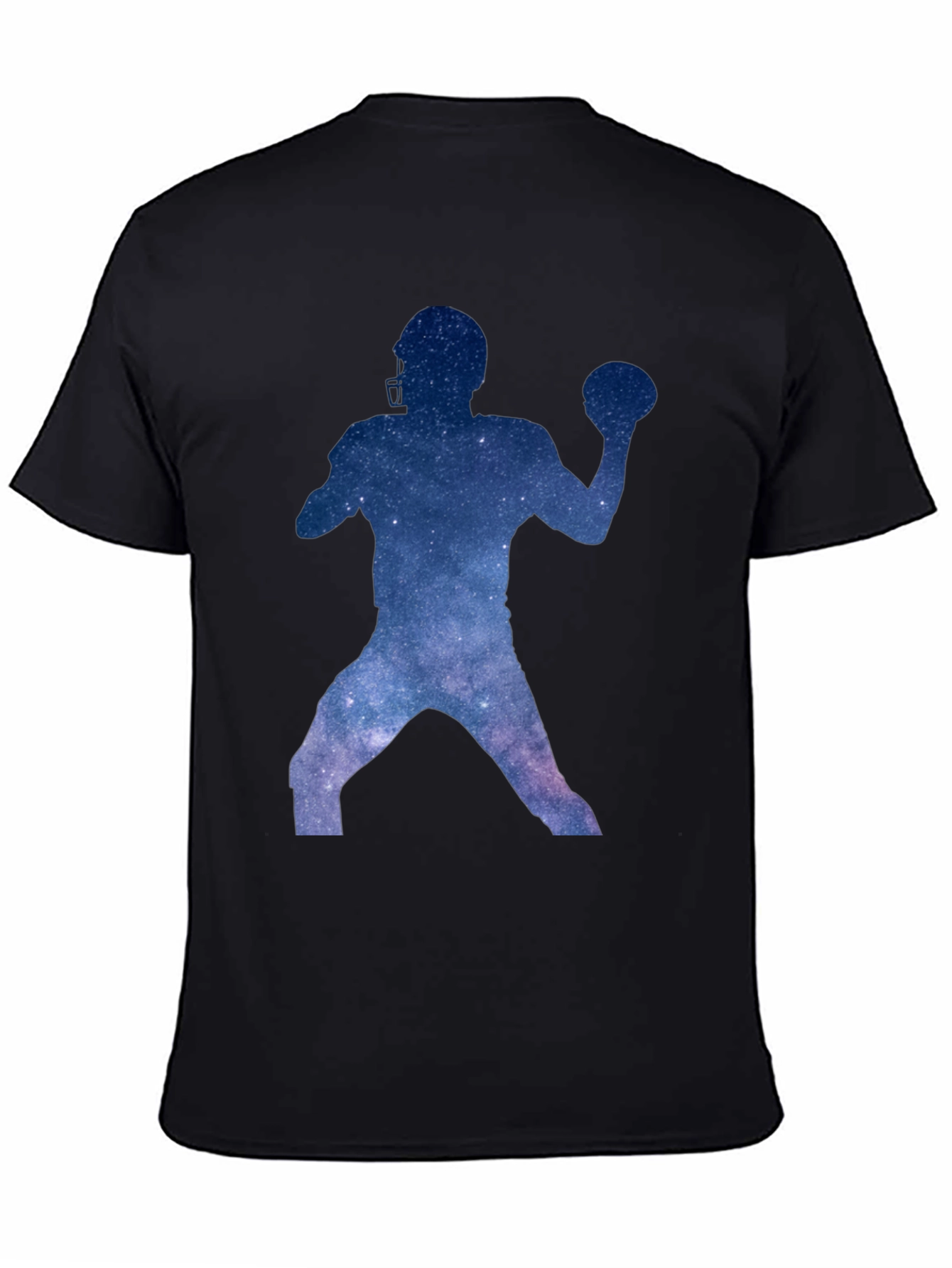 Galaxy Football Player Graphic Tee - Black