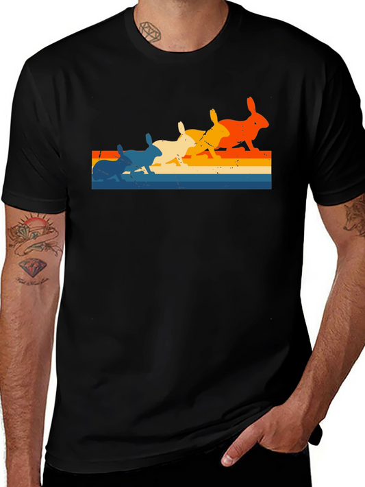Retro Rabbit Stripe T-Shirt