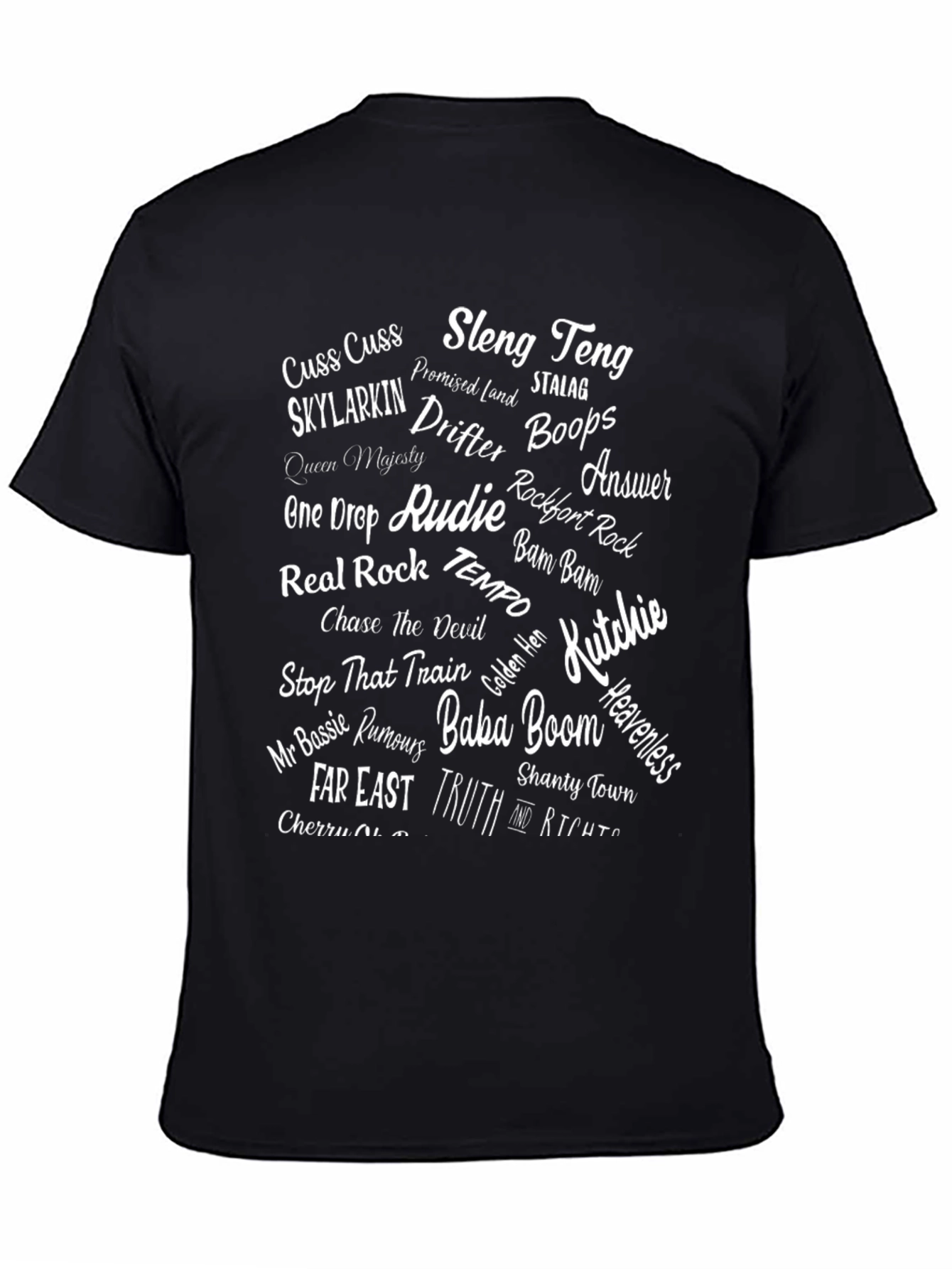 Word Art Graphic T-Shirt - Black