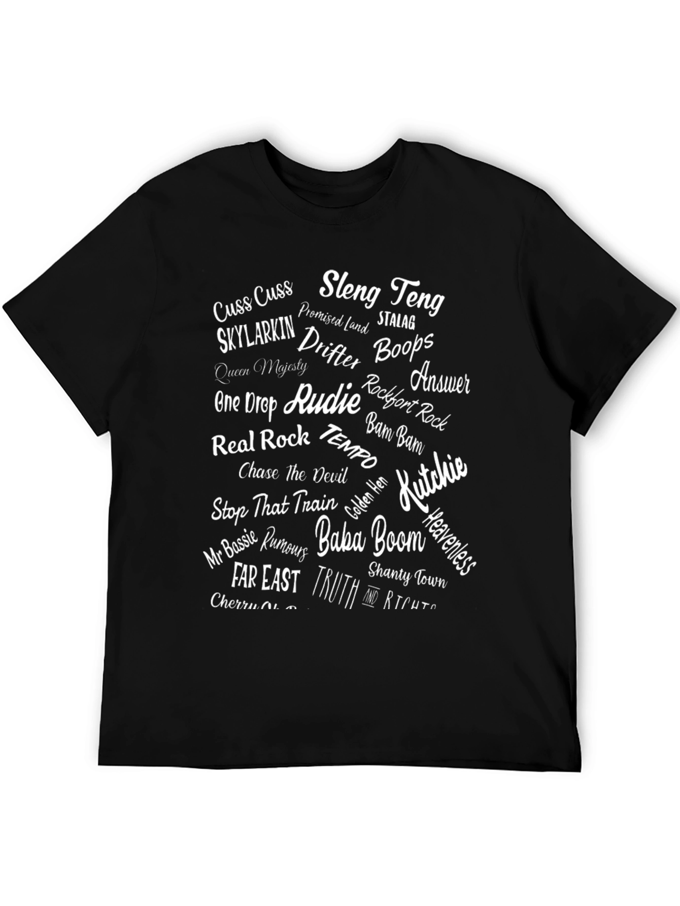 Word Art Graphic T-Shirt - Black