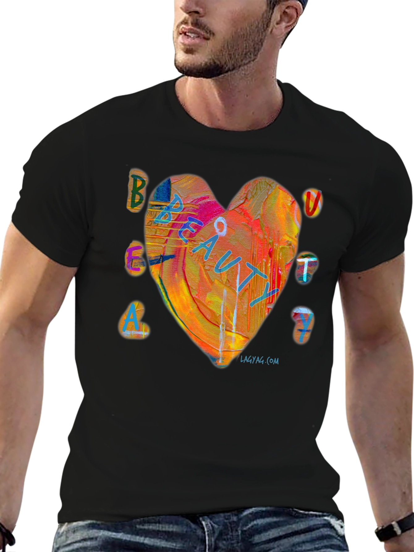 Beauty Heart Graphic T-Shirt - Unisex Short Sleeve