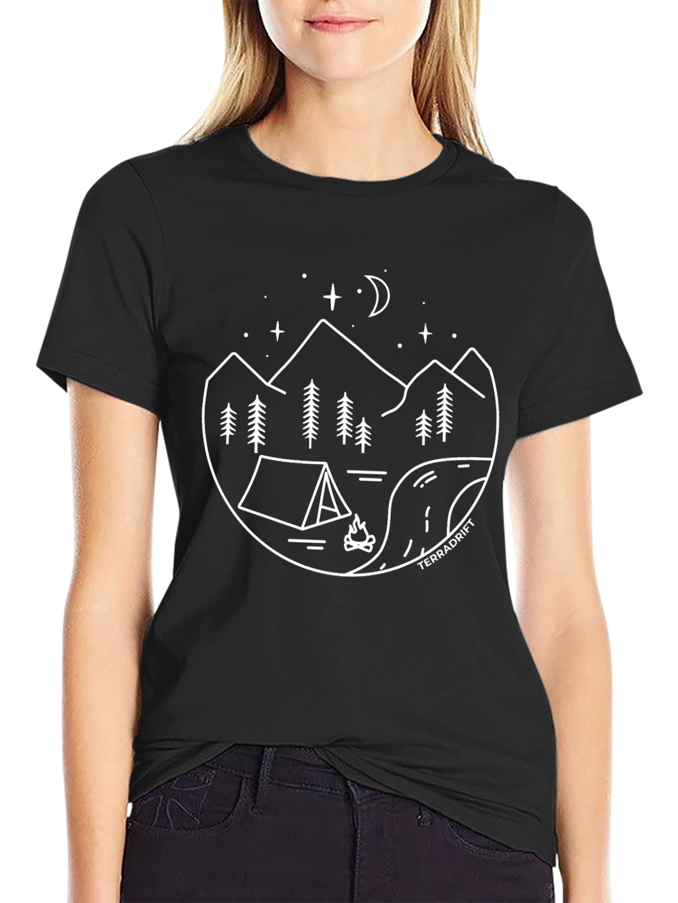 Terradrift Camping Scene Graphic T-Shirt