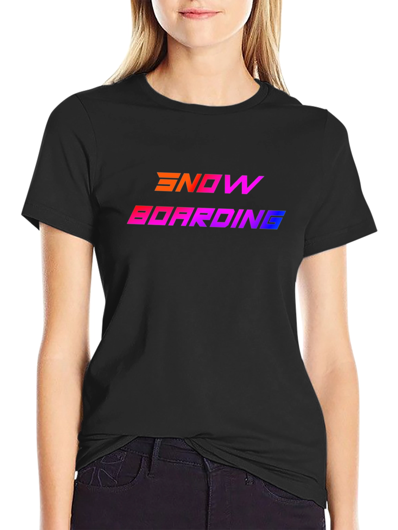 Snowboarding Graphic Tee - Gradient Design