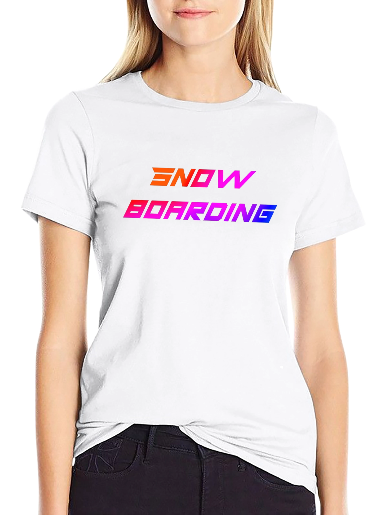 Snowboarding Graphic Tee - Gradient Design