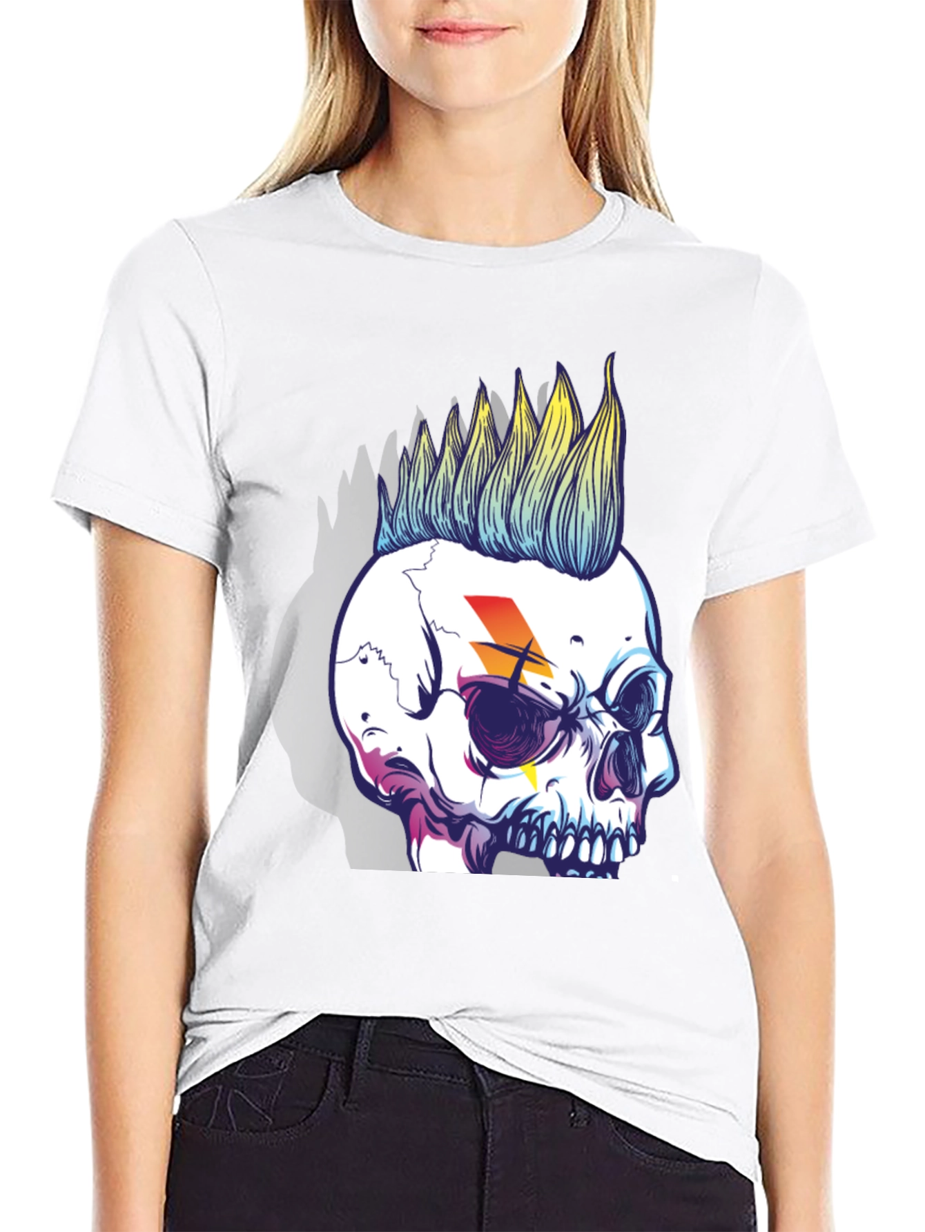 Skull Punk Graphic Tee - Rock Style