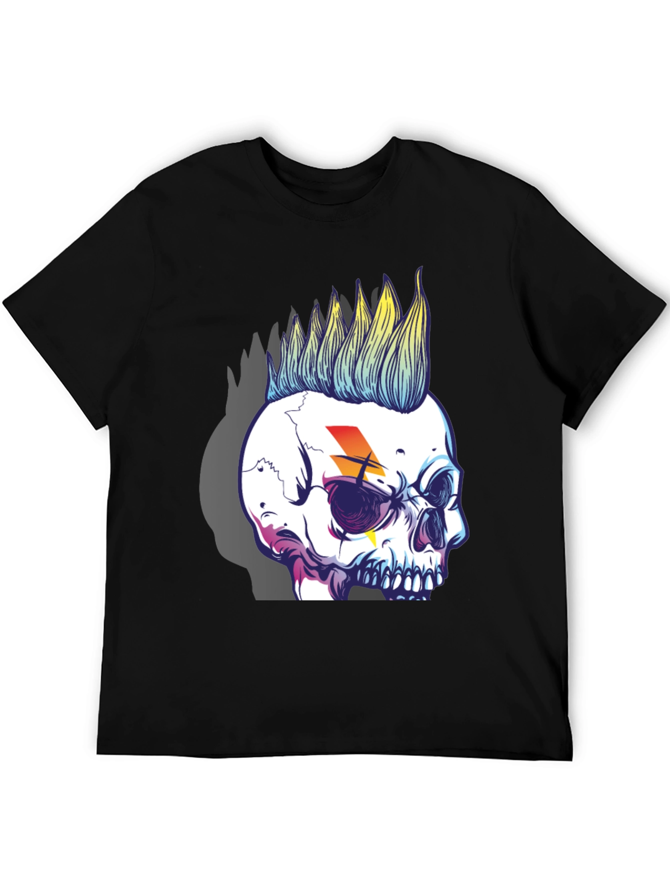 Skull Punk Graphic Tee - Rock Style
