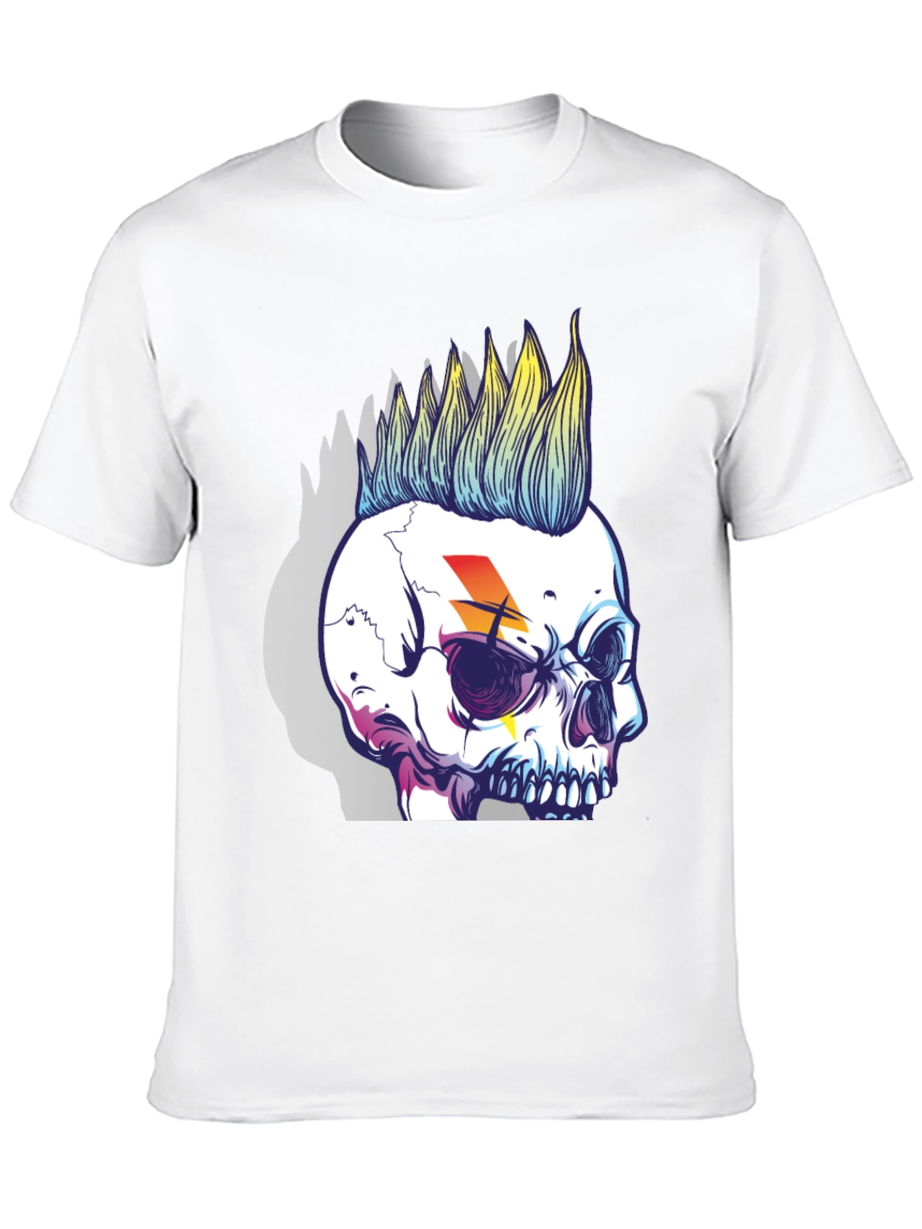 Skull Punk Graphic Tee - Rock Style