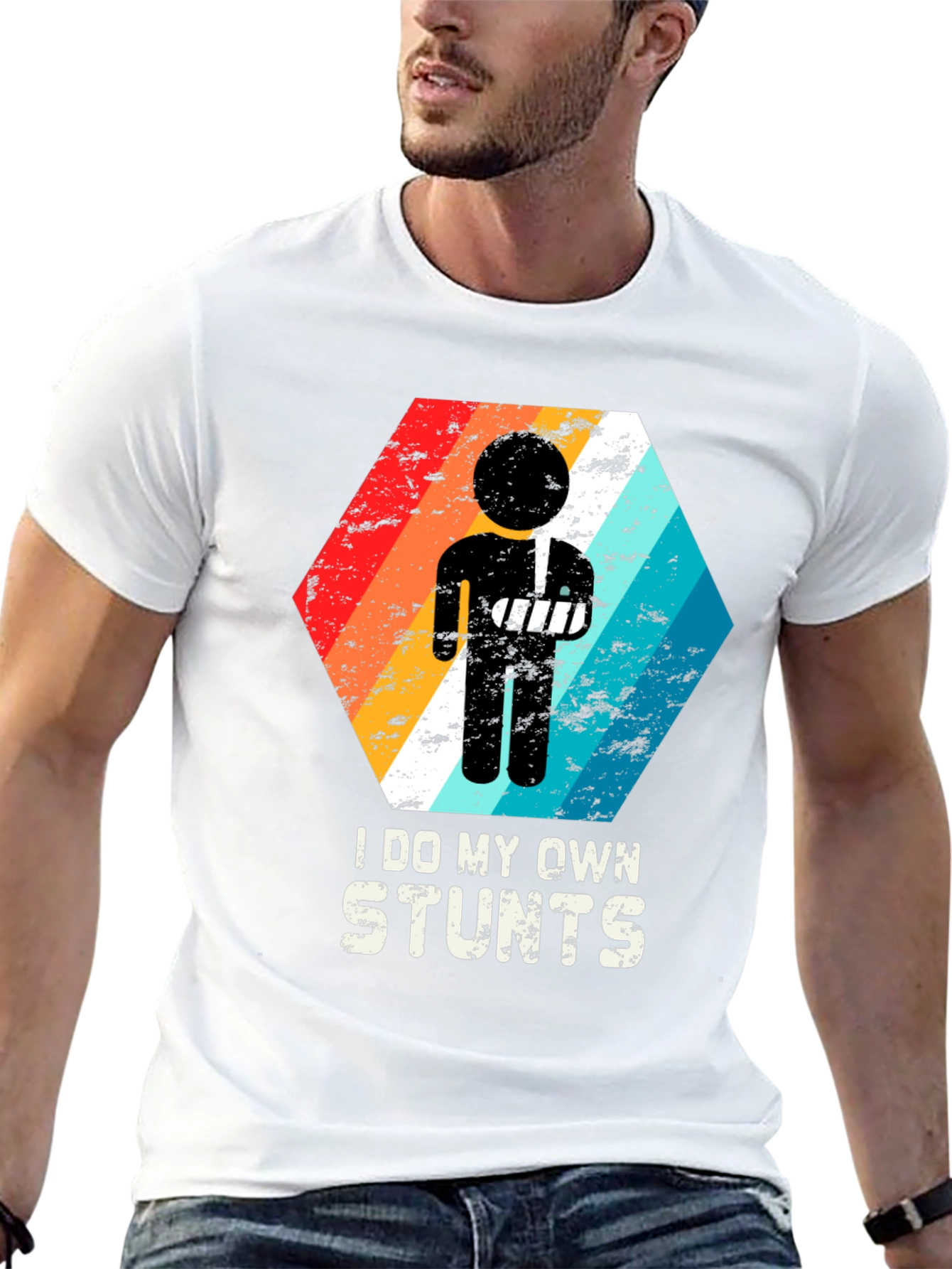 I Do My Own Stunts Broken Arm T-Shirt
