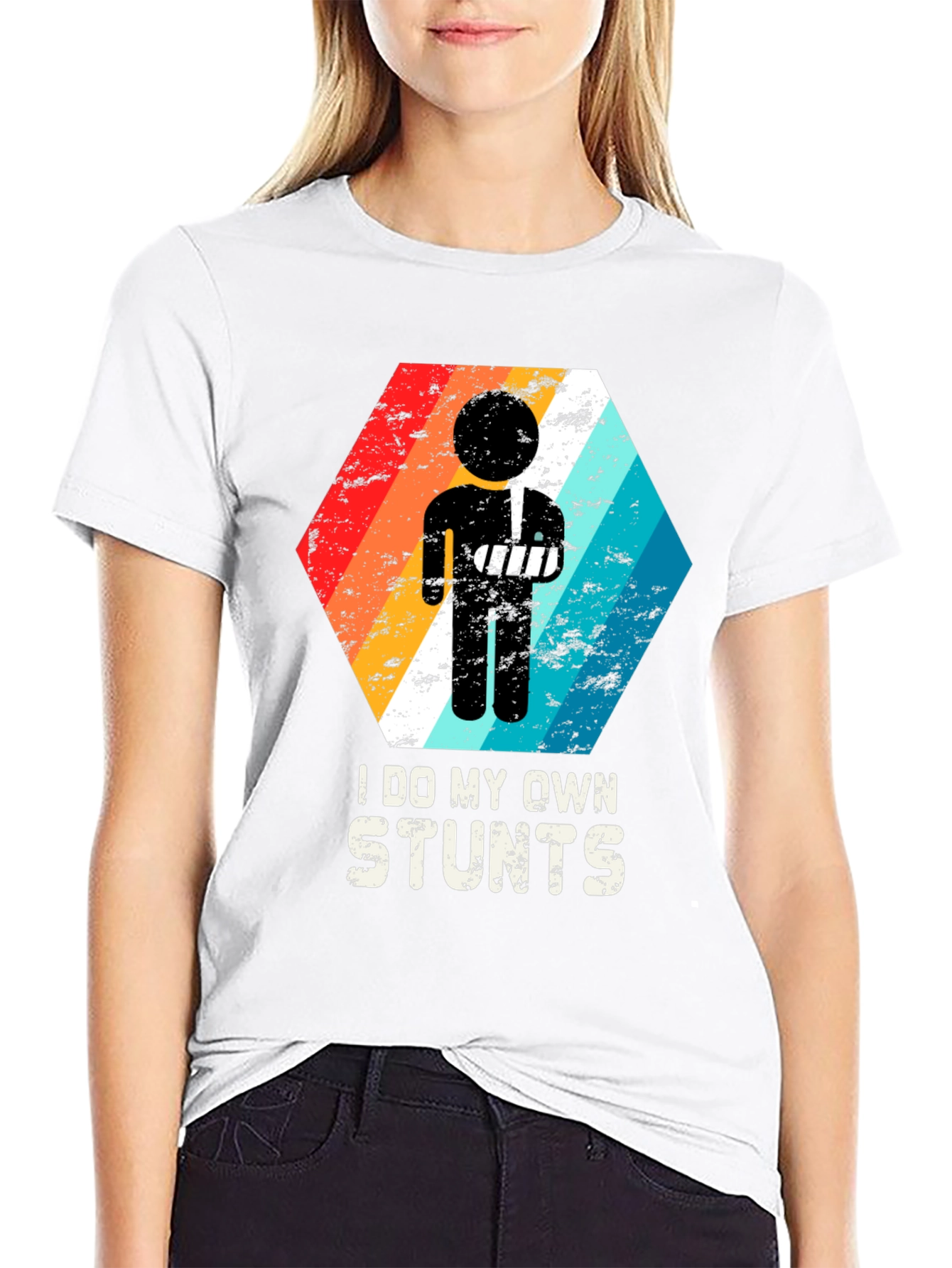I Do My Own Stunts Broken Arm T-Shirt