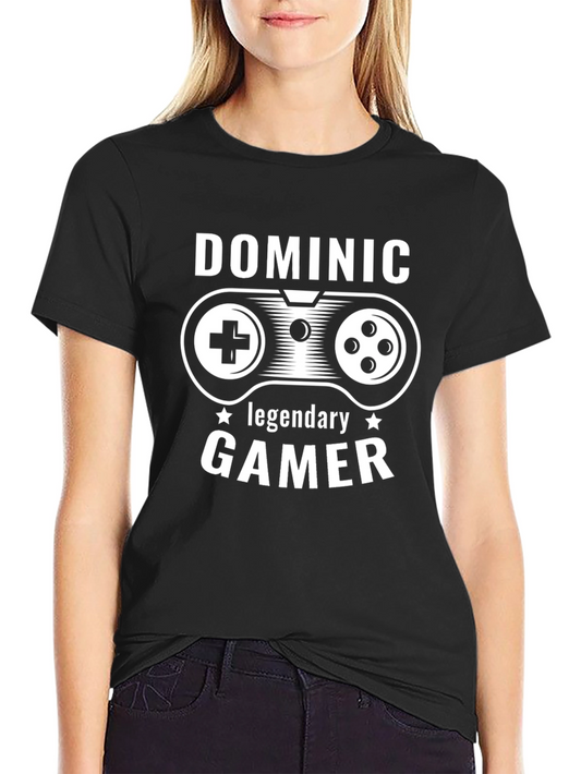 Dominic Legendary Gamer T-Shirt - Black Classic Fit