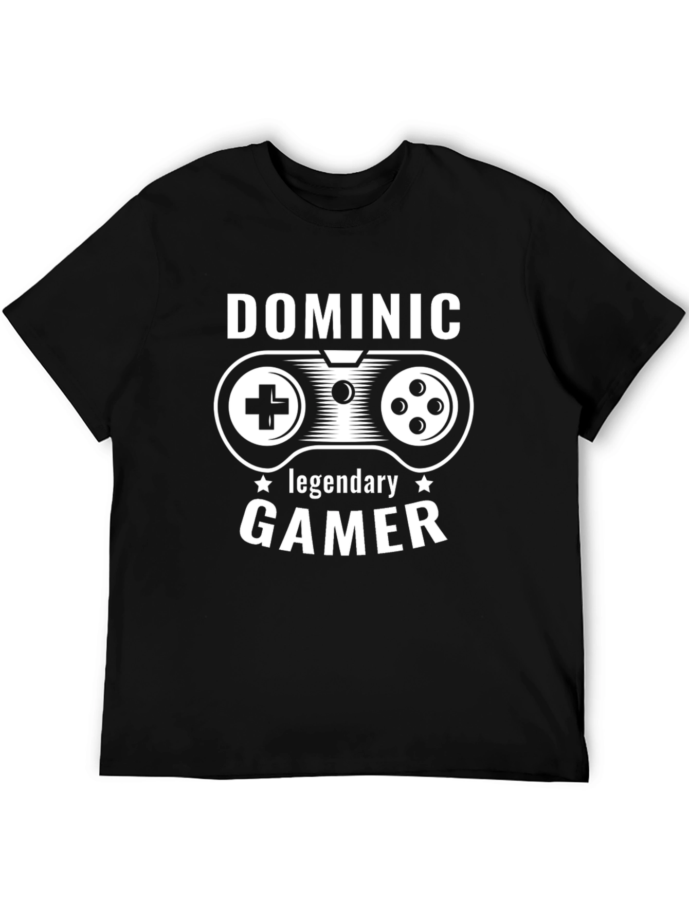 Dominic Legendary Gamer T-Shirt - Black Classic Fit