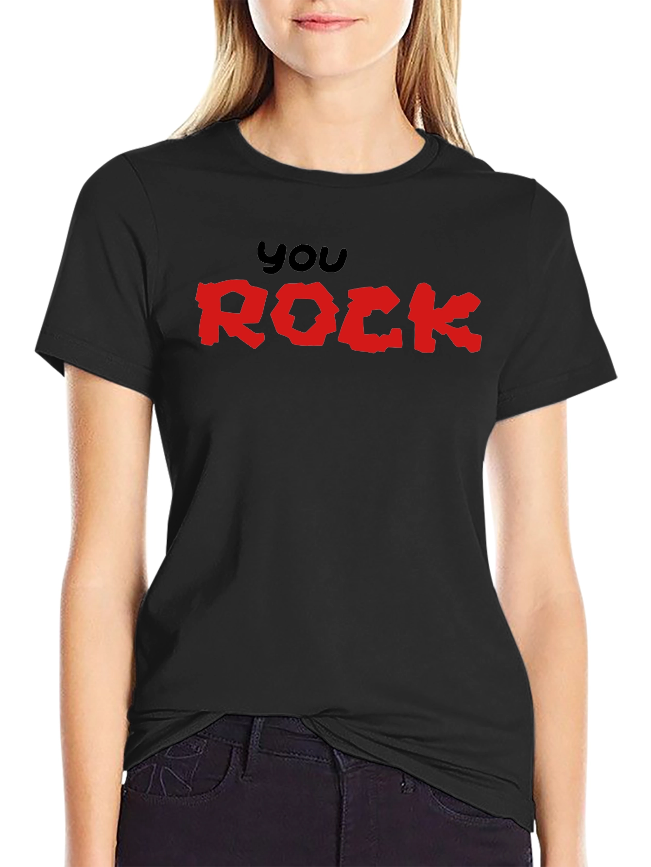 You Rock Graphic Black T-Shirt