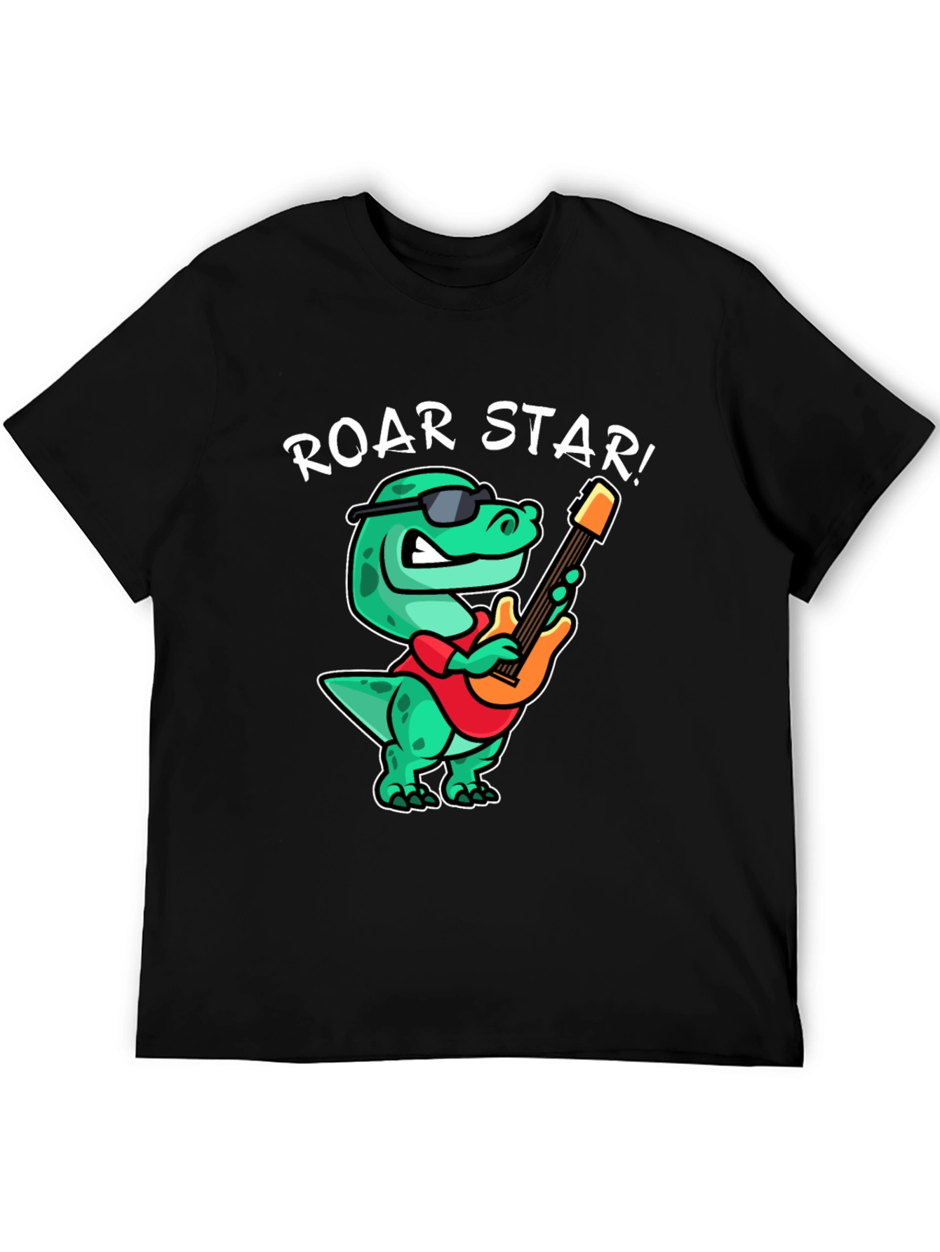 Roar Star Dino Guitarist Graphic Tee