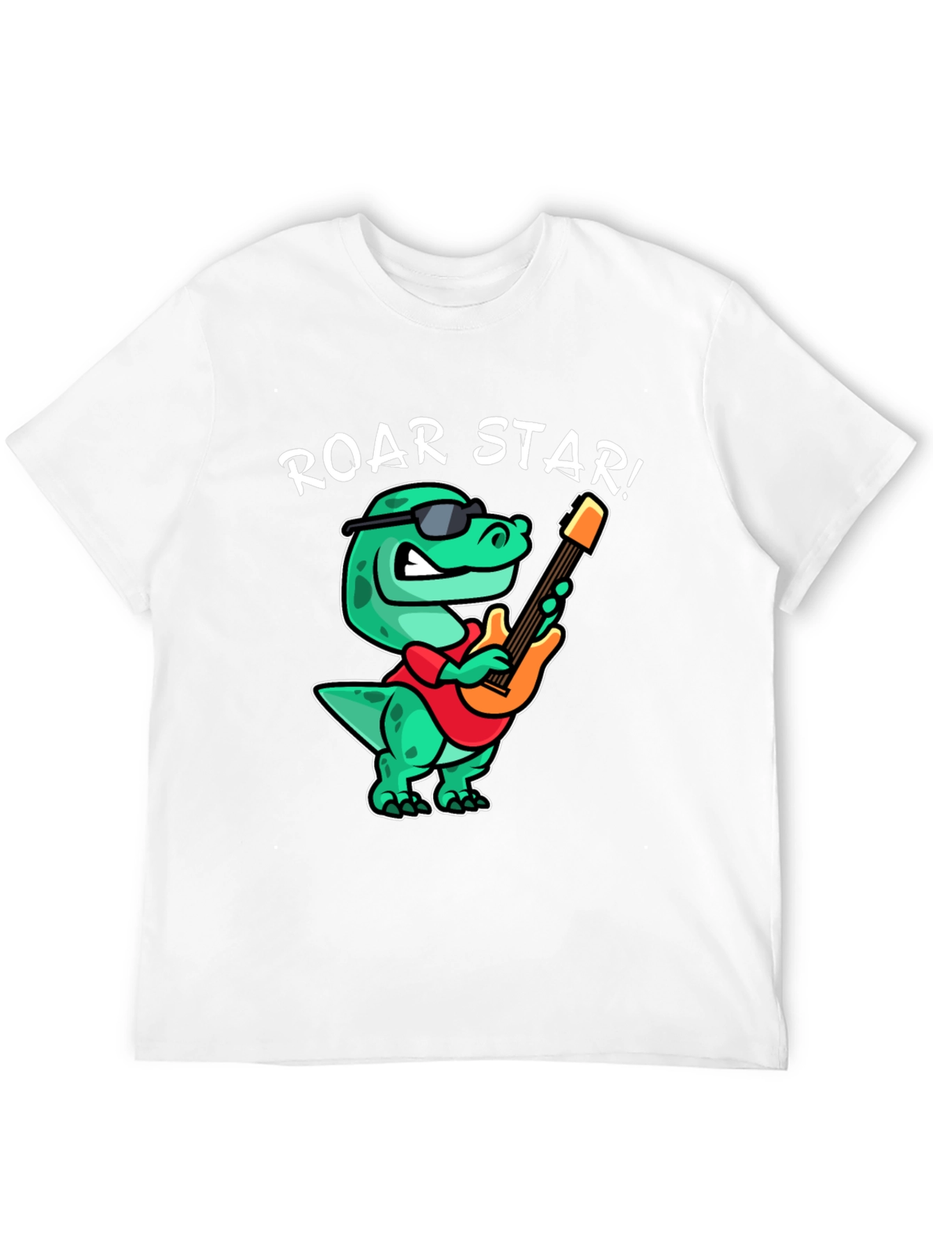 Roar Star Dino Guitarist Graphic Tee