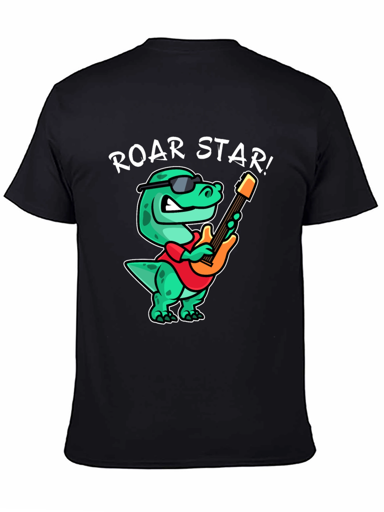 Roar Star Dino Guitarist Graphic Tee