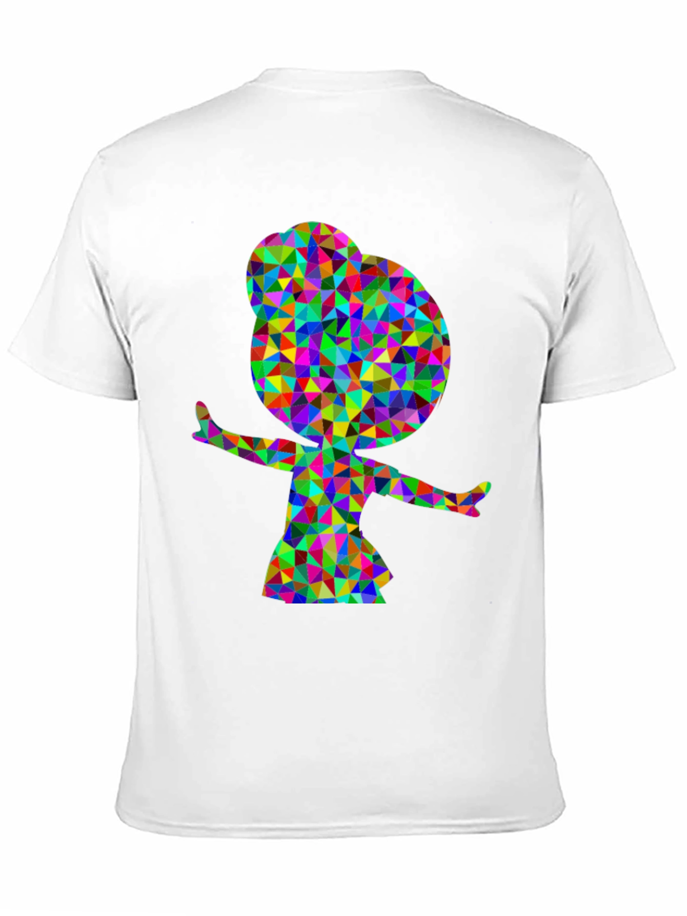 Geometric Girl Graphic Tee - Stylish Black T-Shirt