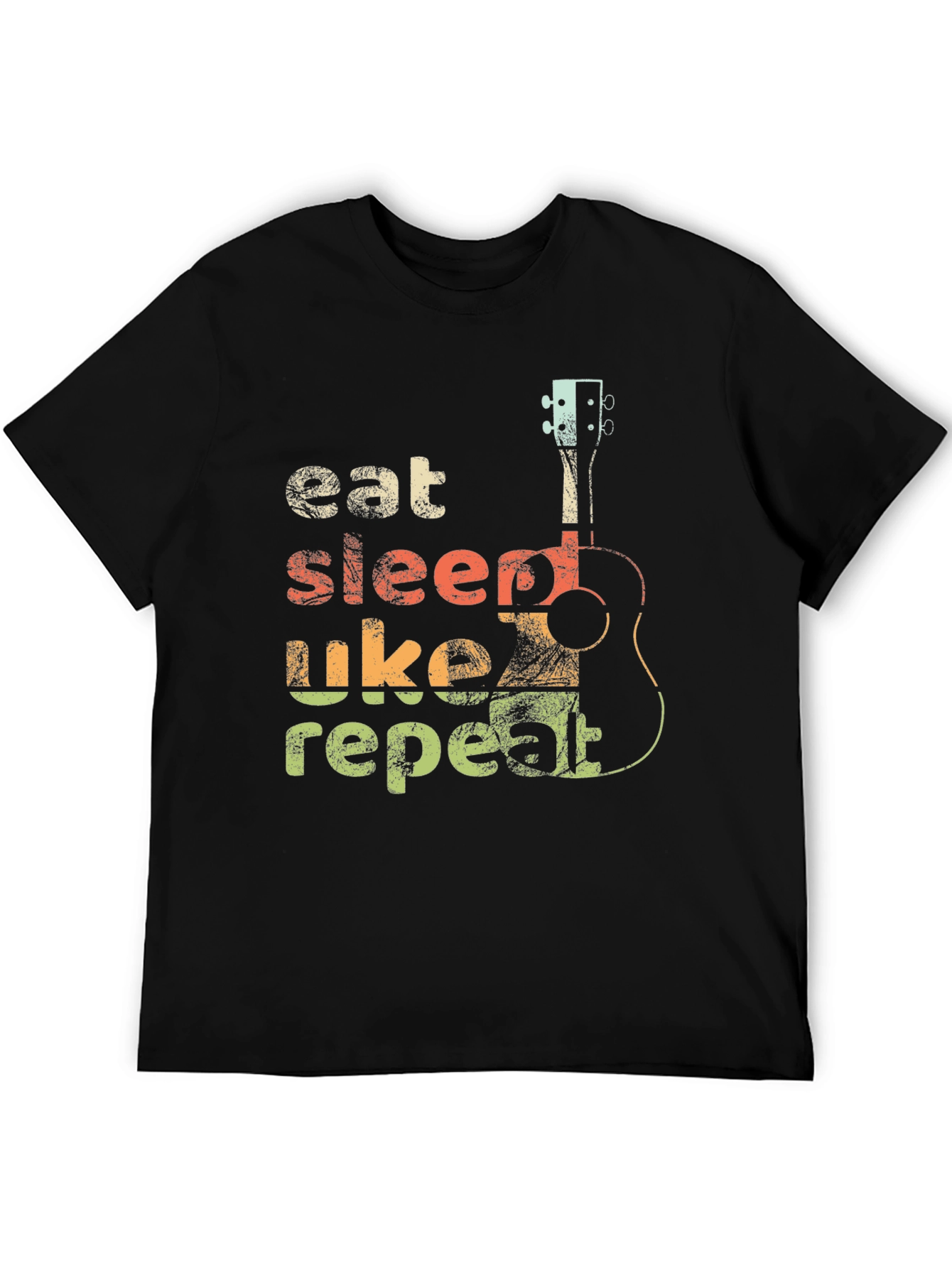 Eat Sleep Uke Repeat T-Shirt - Ukulele Lover Tee