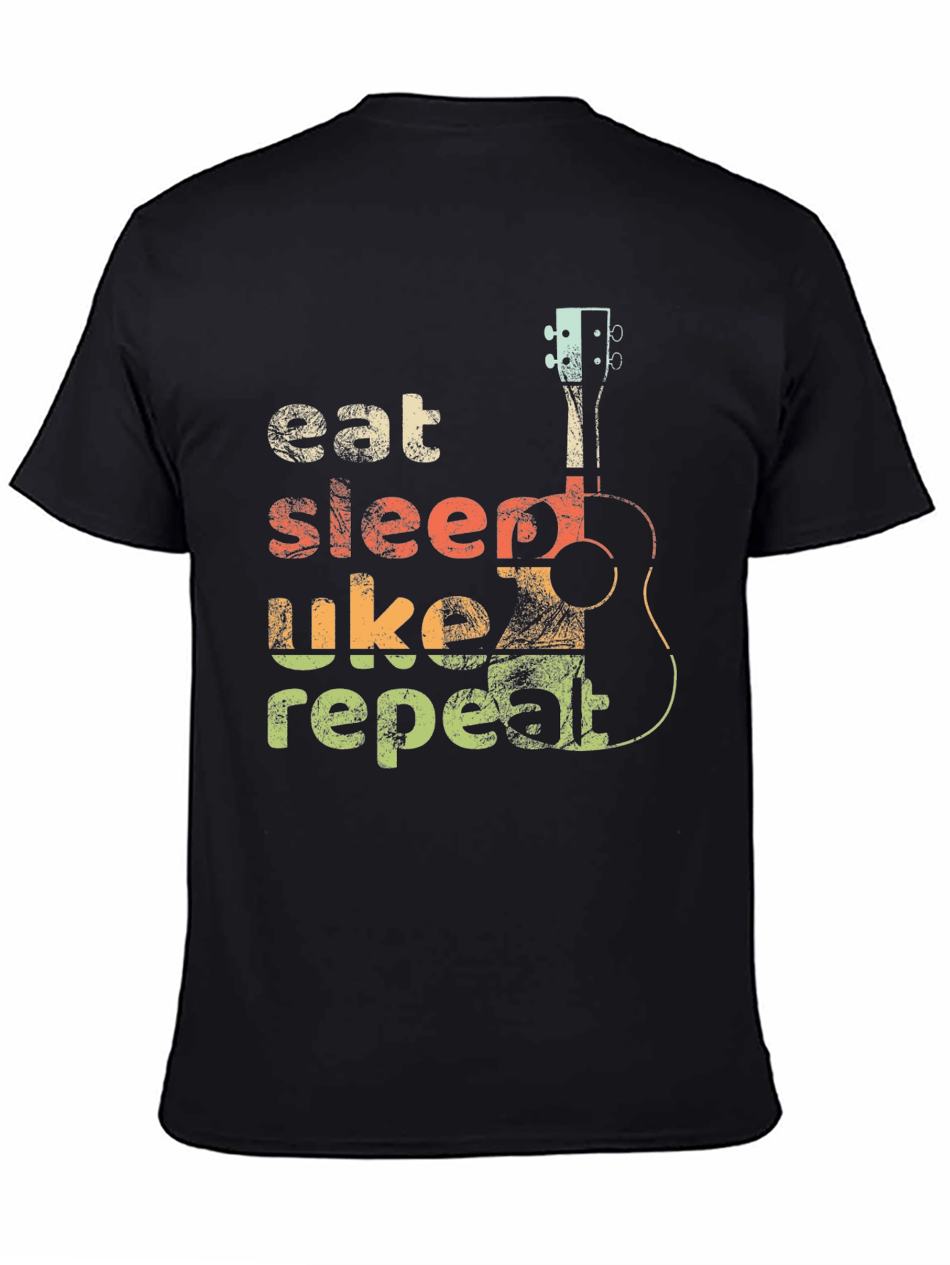 Eat Sleep Uke Repeat T-Shirt - Ukulele Lover Tee