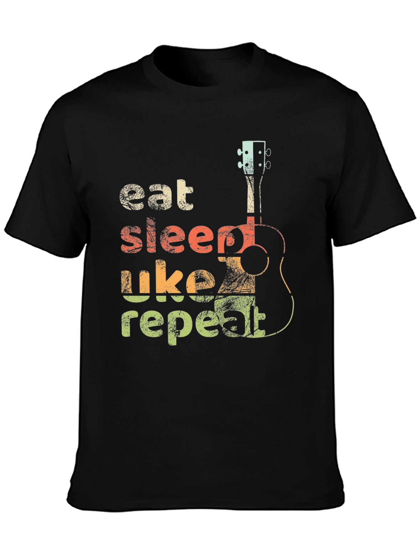 Eat Sleep Uke Repeat T-Shirt - Ukulele Lover Tee