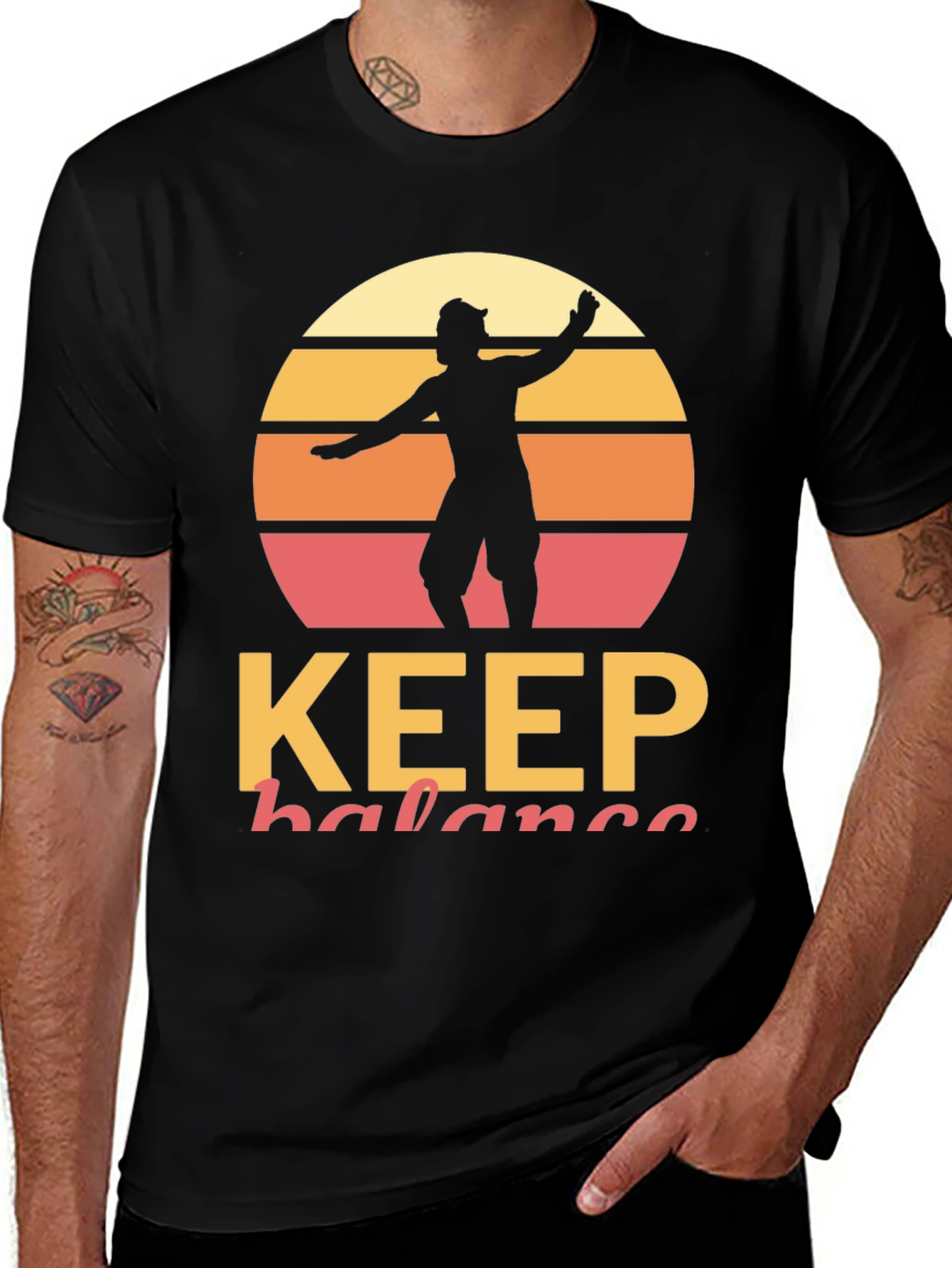 Keep Balance Retro Graphic Tee