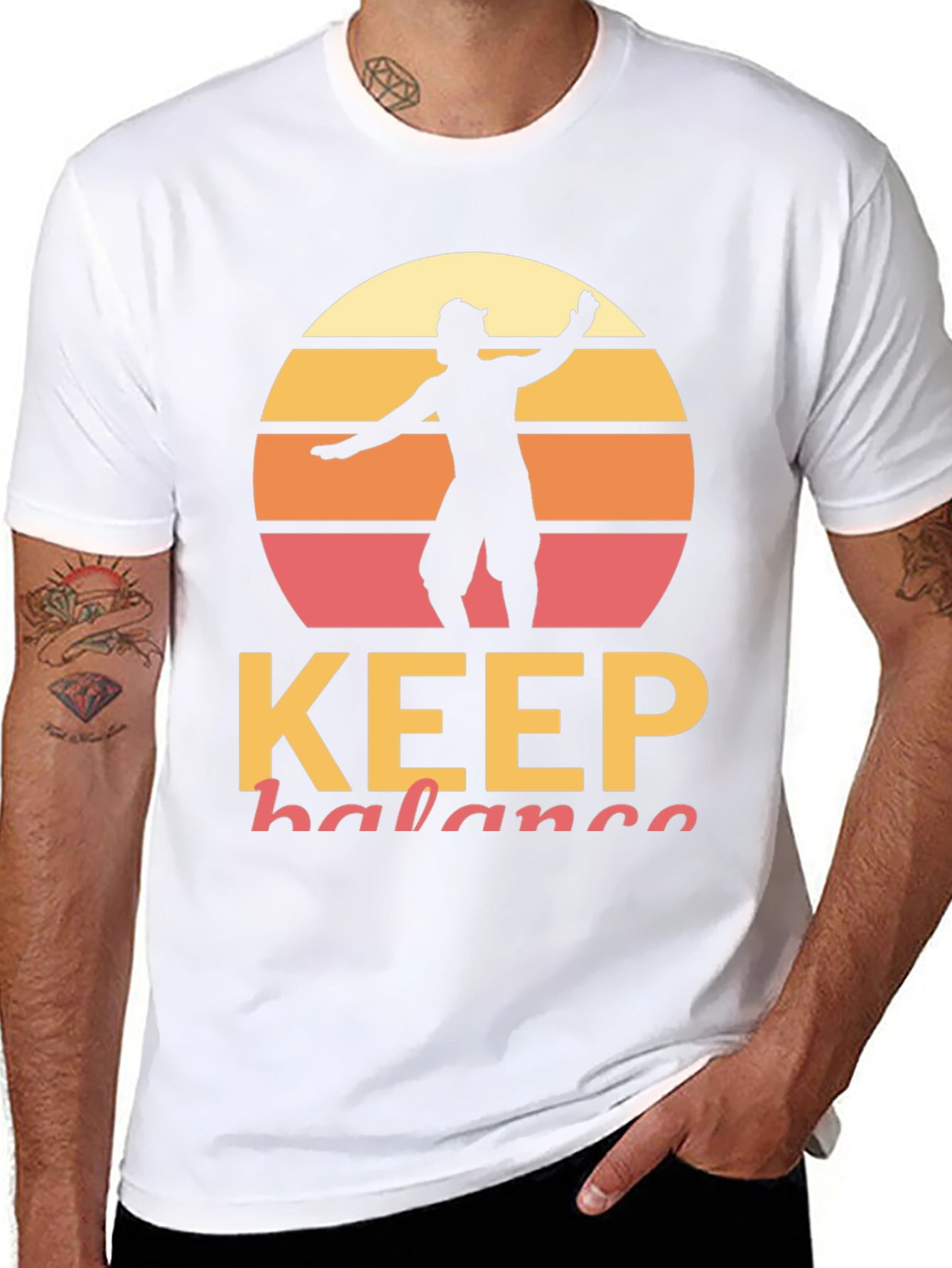Keep Balance Retro Graphic Tee