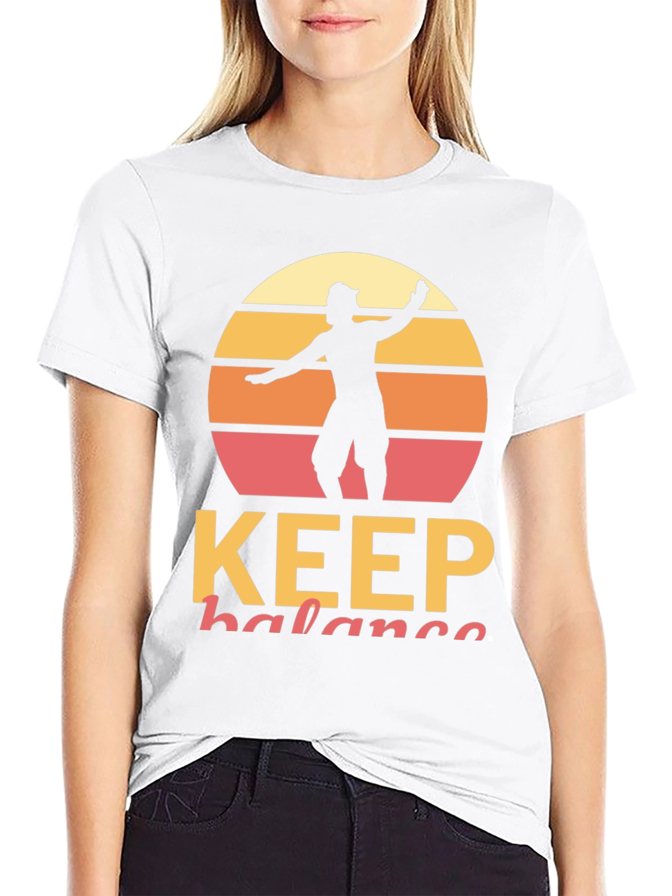 Keep Balance Retro Graphic Tee
