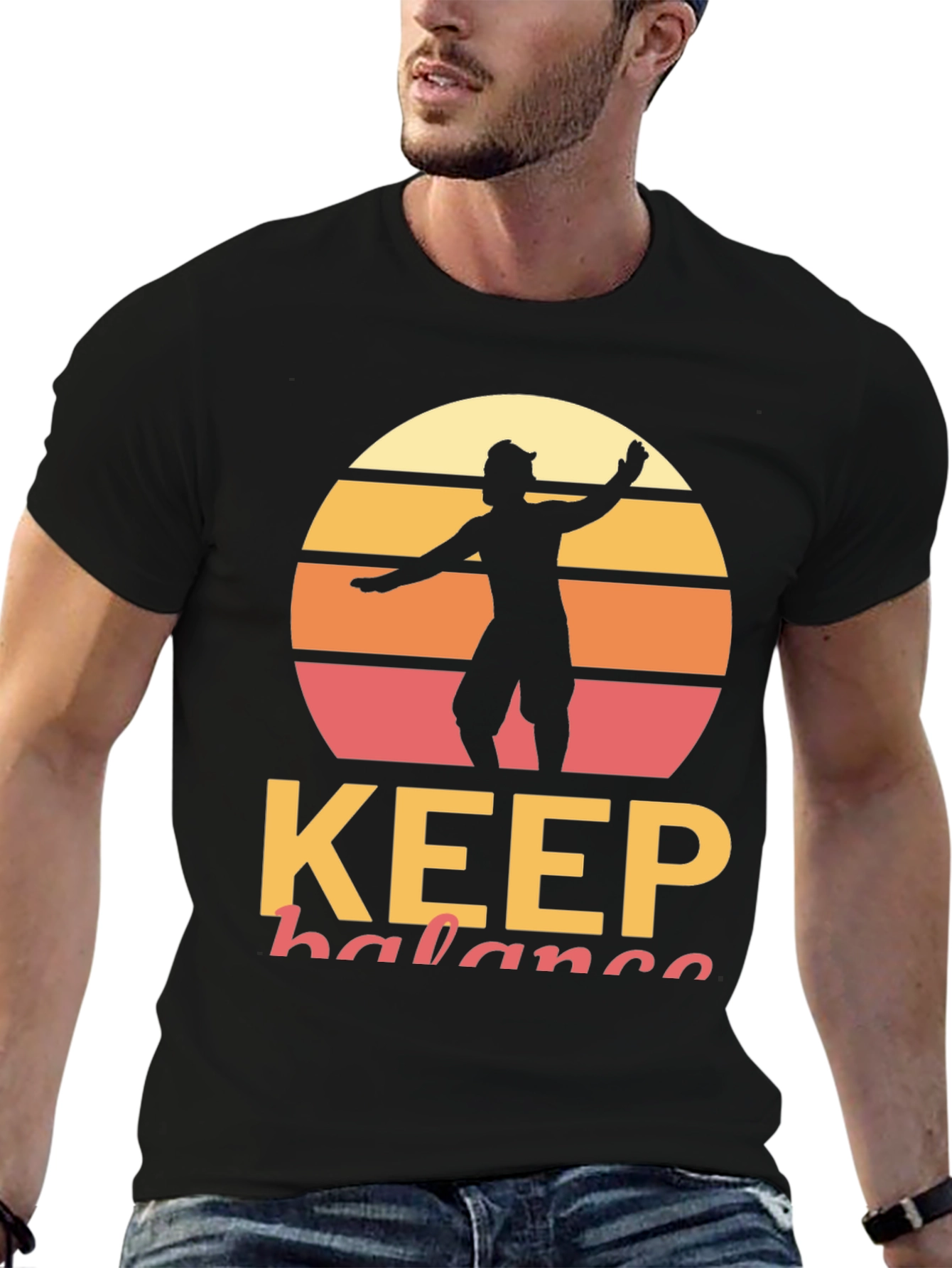 Keep Balance Retro Graphic Tee