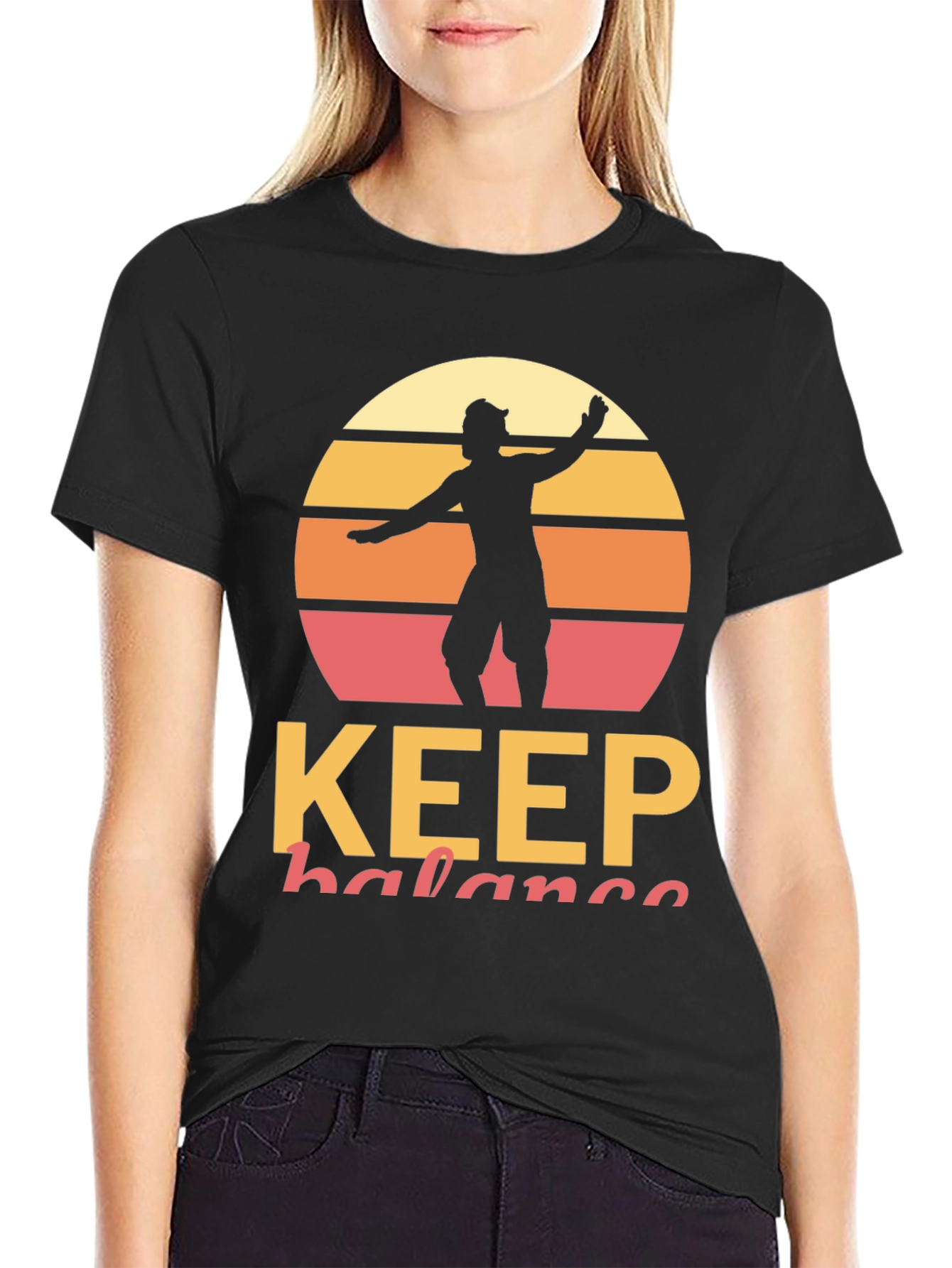 Keep Balance Retro Graphic Tee