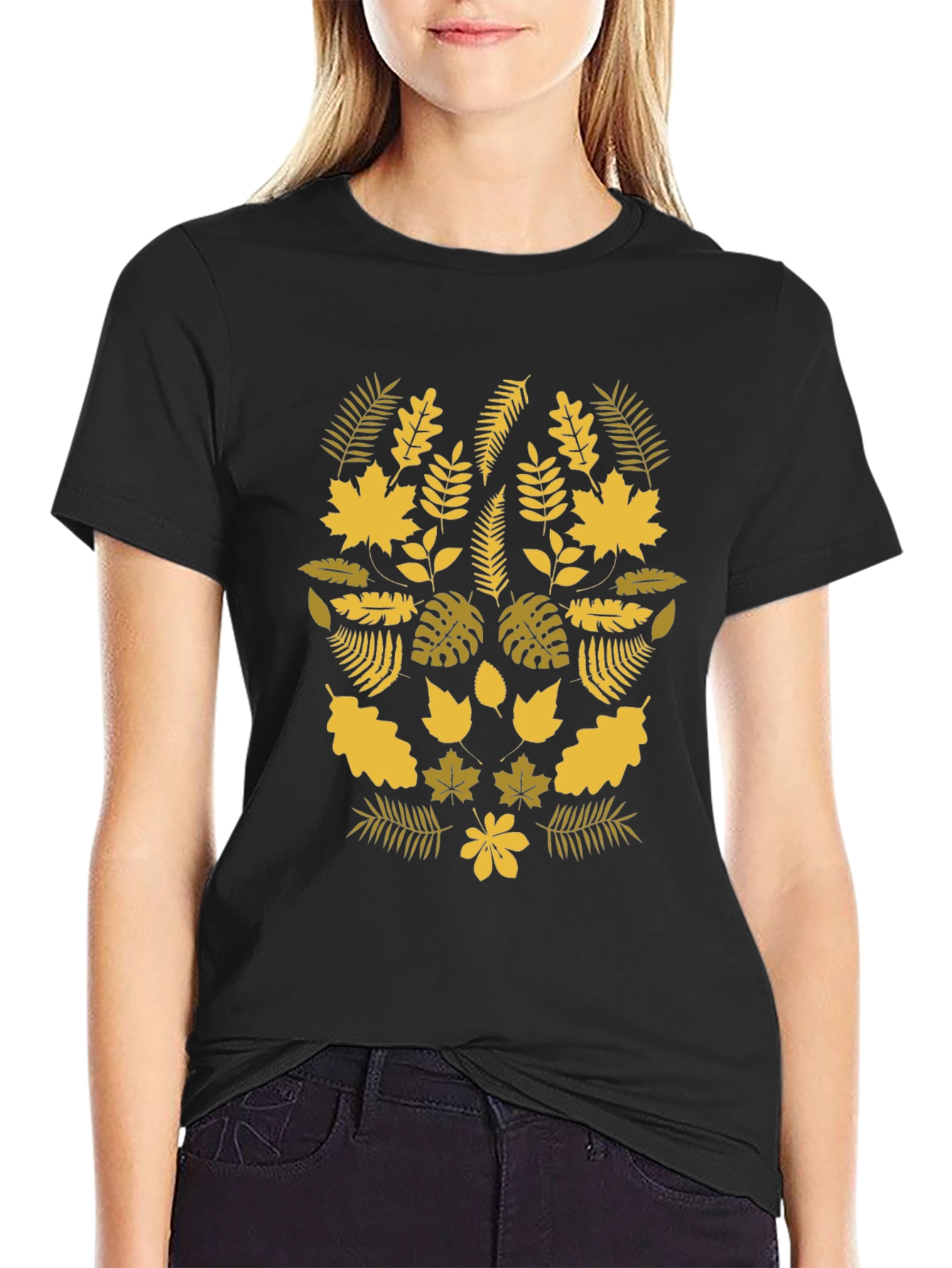 Autumn Leaves Graphic T-Shirt - Nature Inspired Design