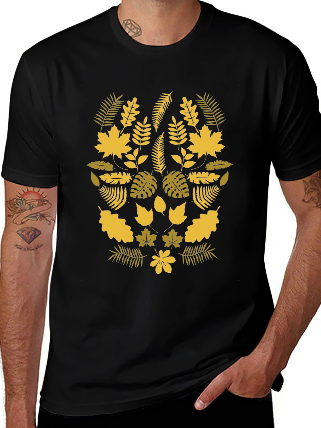 Autumn Leaves Graphic T-Shirt - Nature Inspired Design