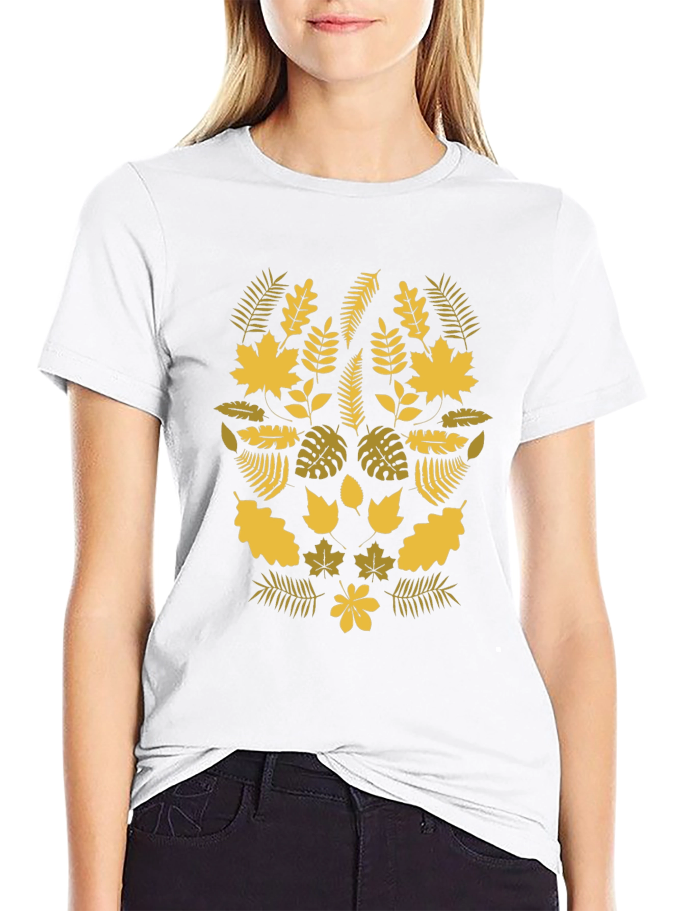 Autumn Leaves Graphic T-Shirt - Nature Inspired Design
