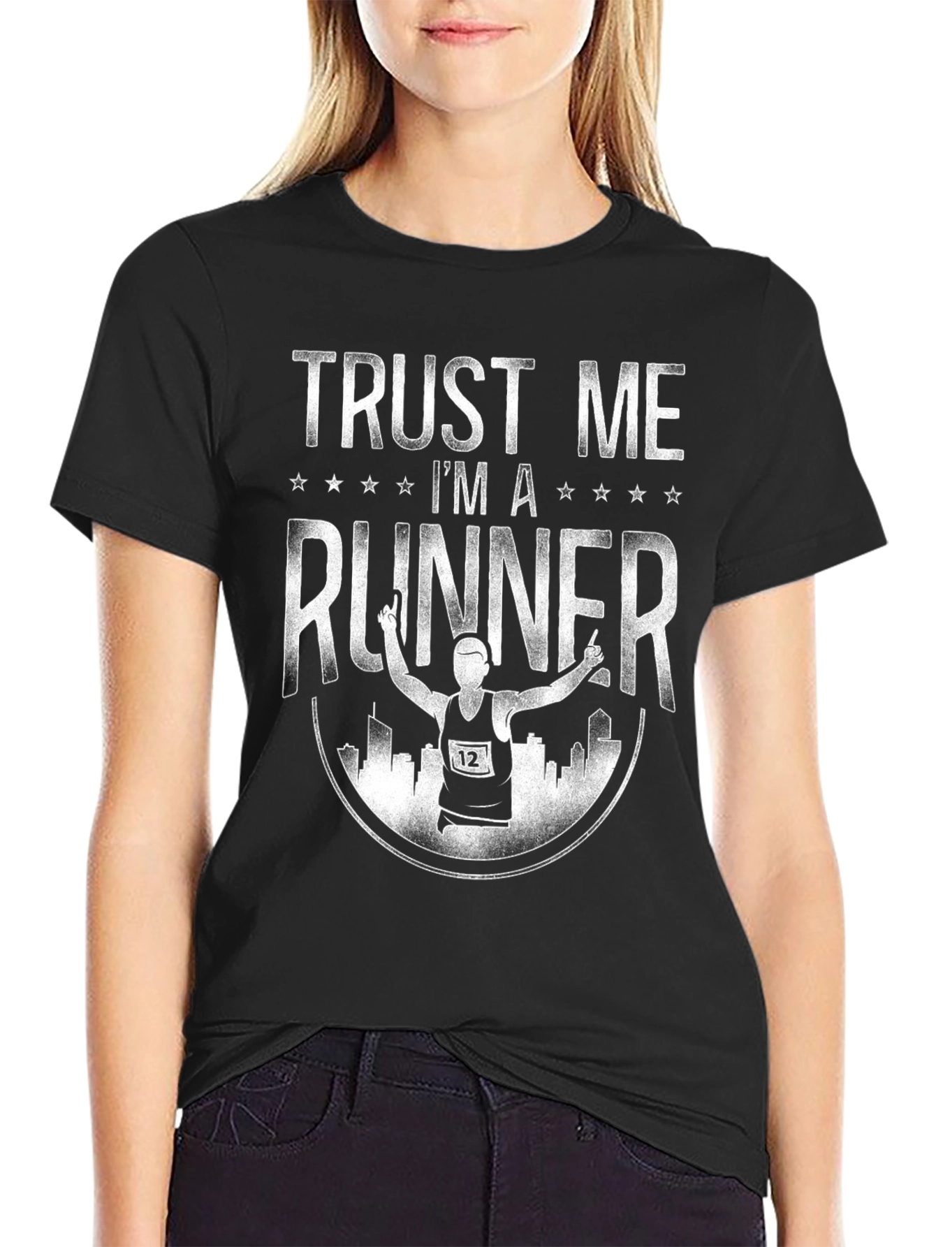 Trust Me Im a Runner Black T-Shirt