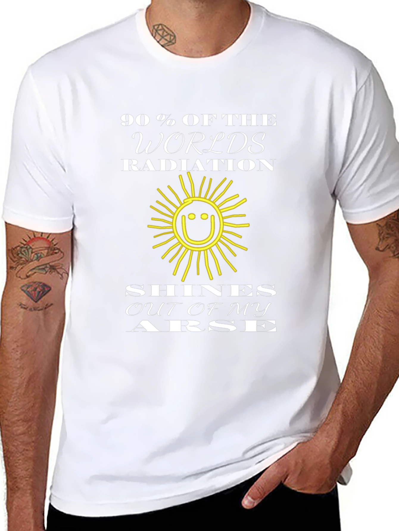 Humorous Radiation T-Shirt - Funny Slogan Graphic Tee