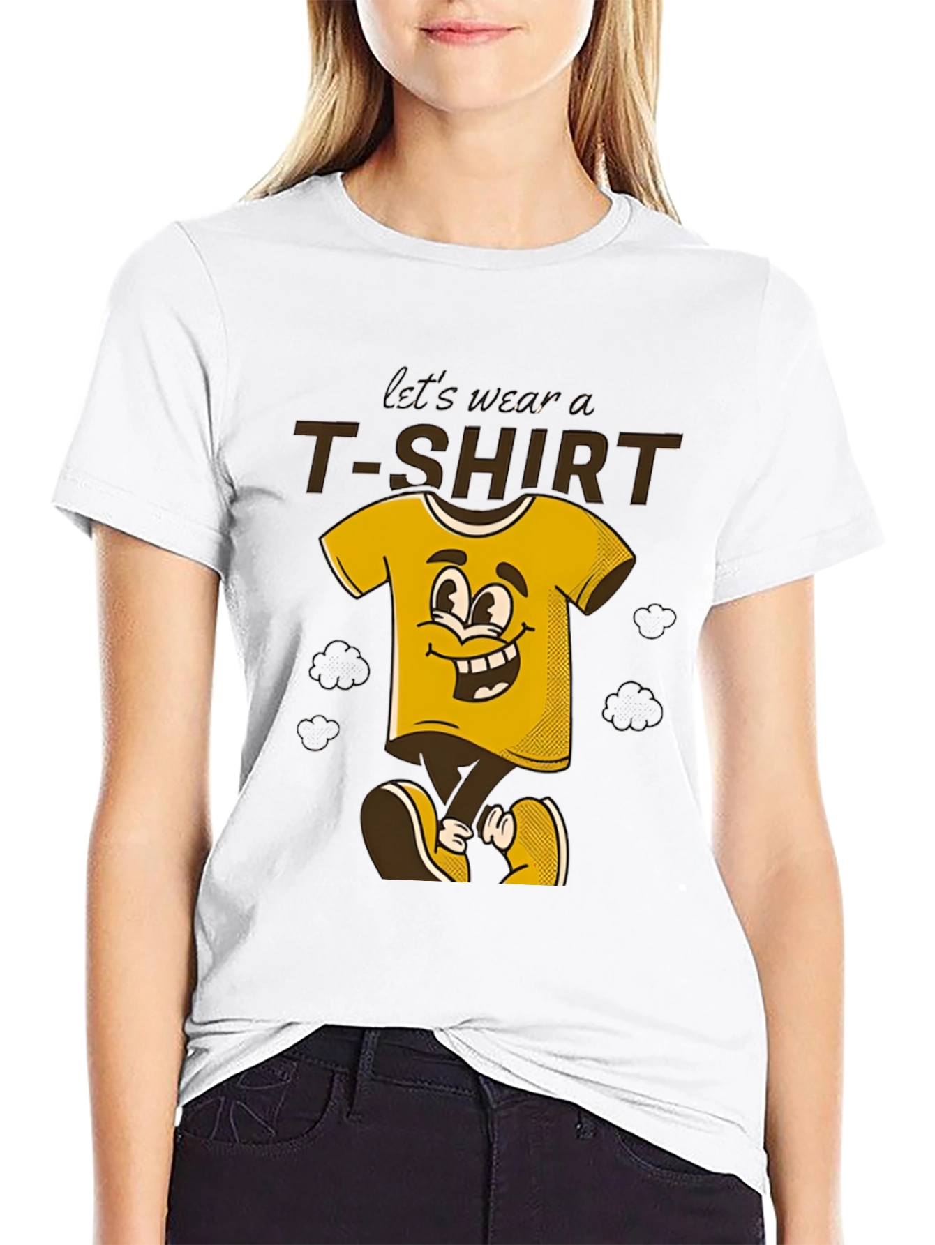 Cartoon Graphic Tee - Black