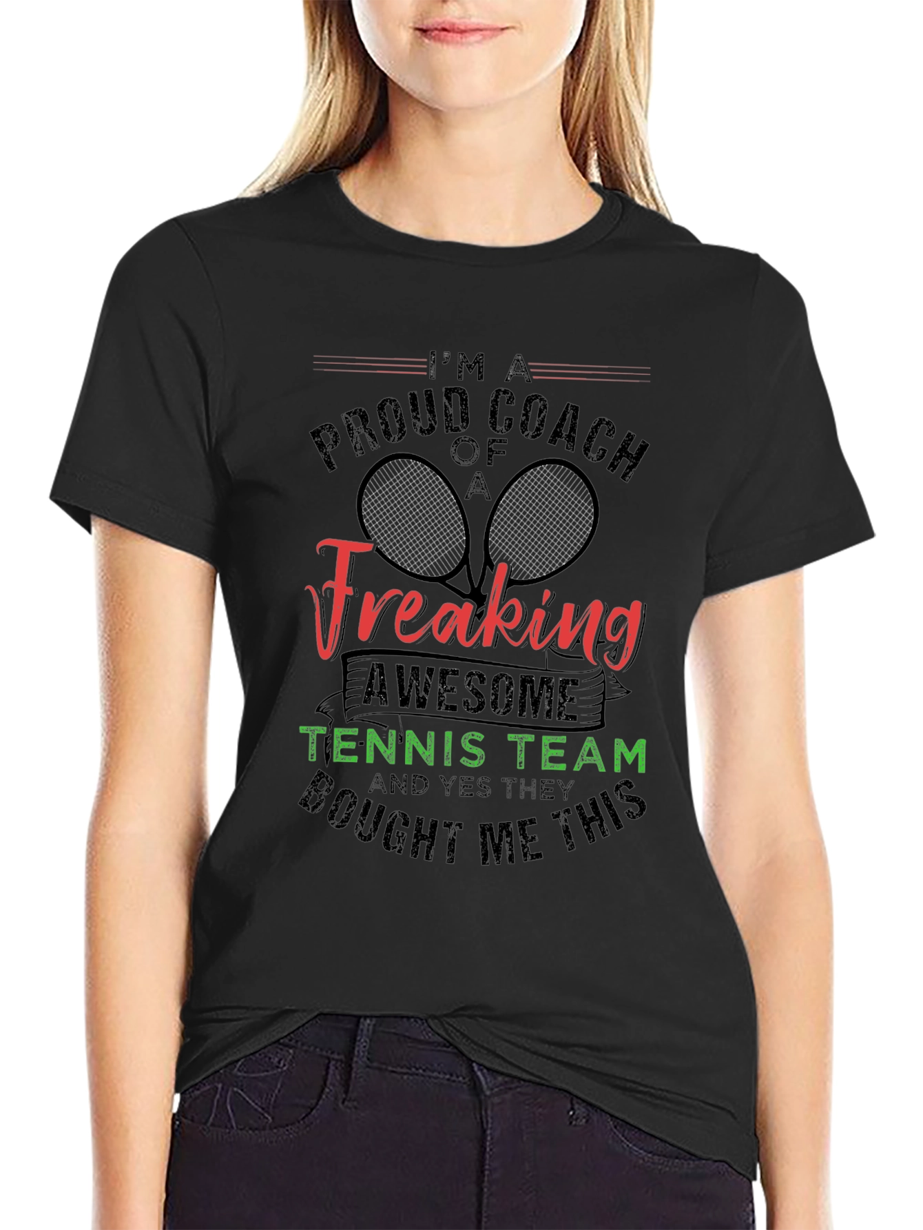 Proud Coach of a Freaking Awesome Tennis Team T-Shirt