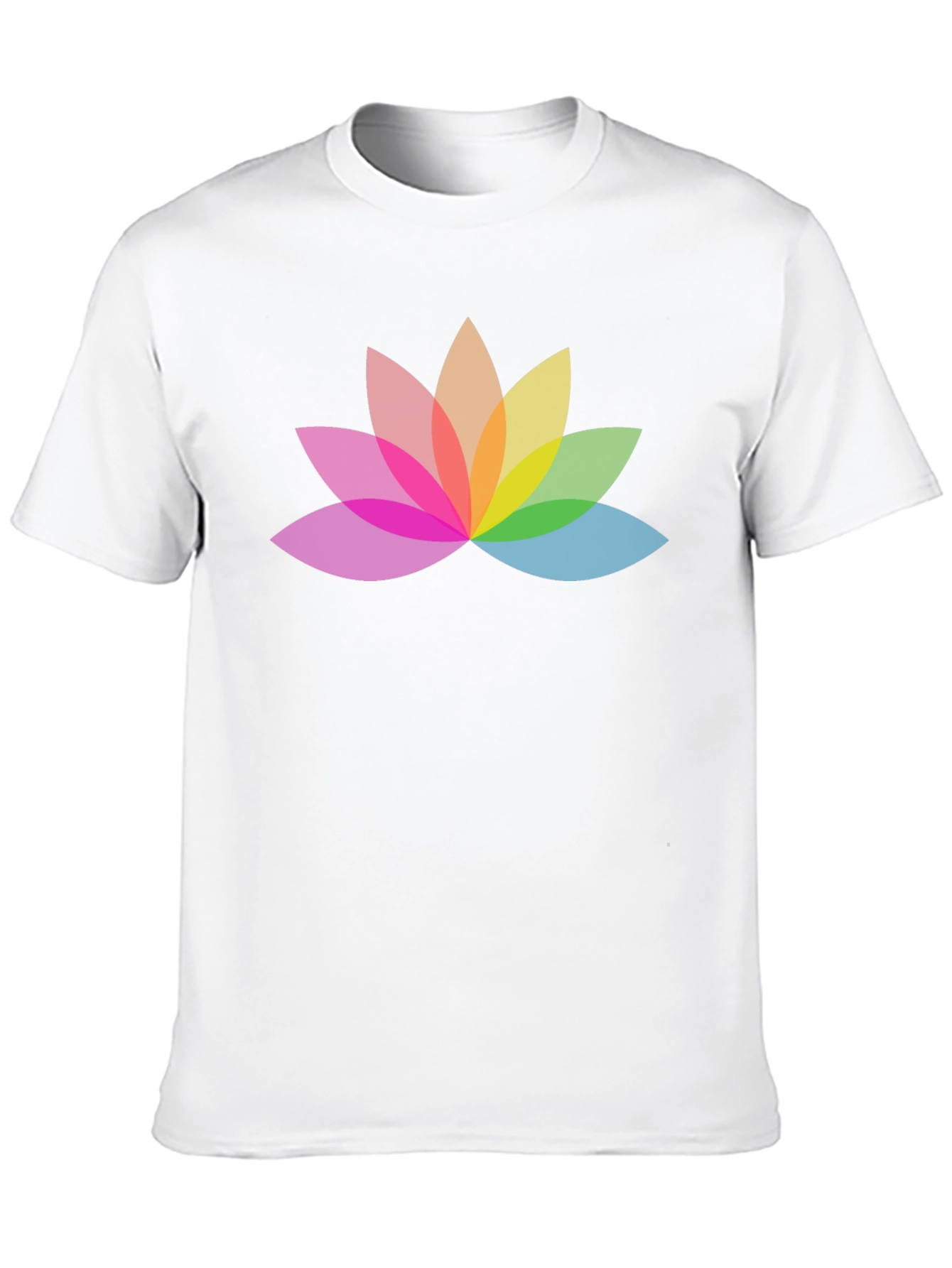 Rainbow Lotus Flower Graphic T-Shirt