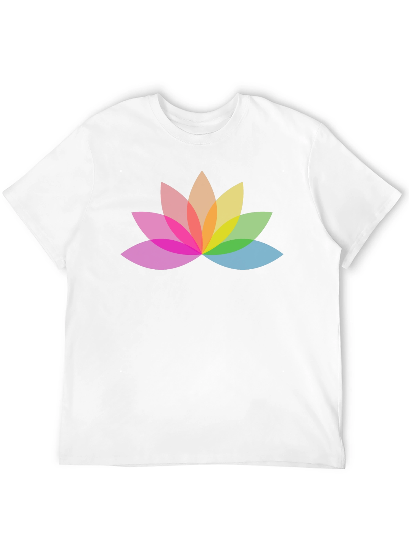 Rainbow Lotus Flower Graphic T-Shirt