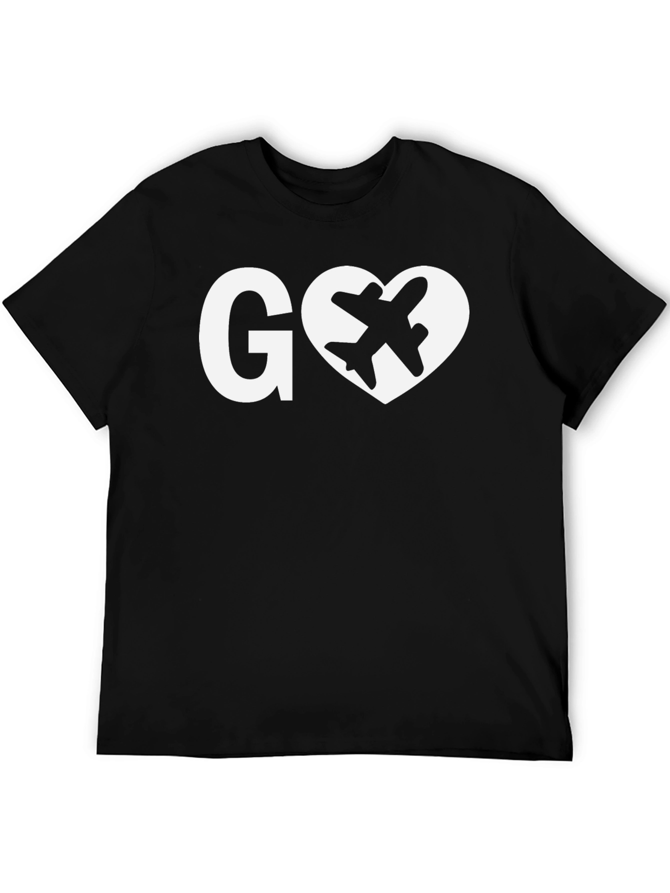 Go Travel Black Graphic T-Shirt