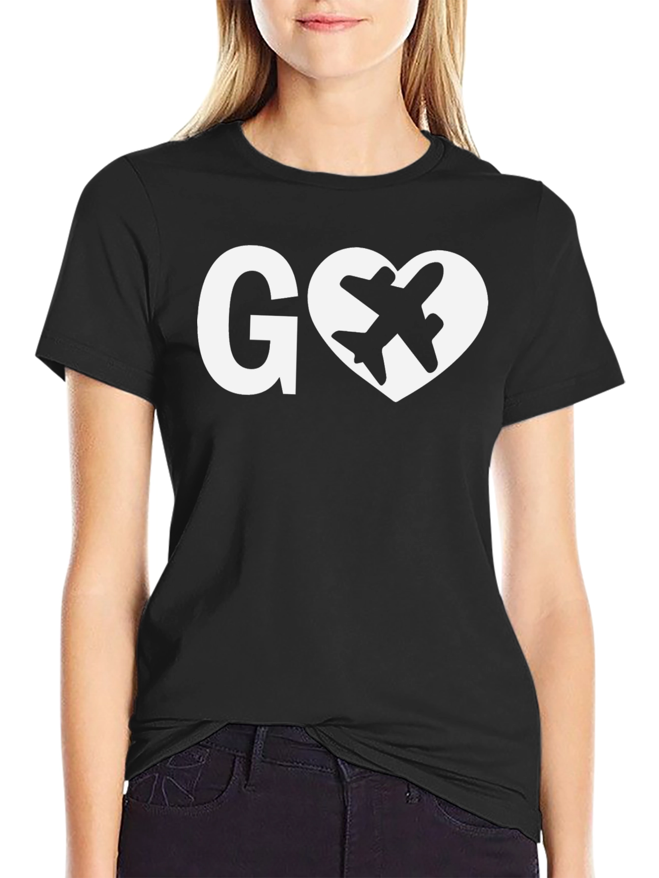 Go Travel Black Graphic T-Shirt
