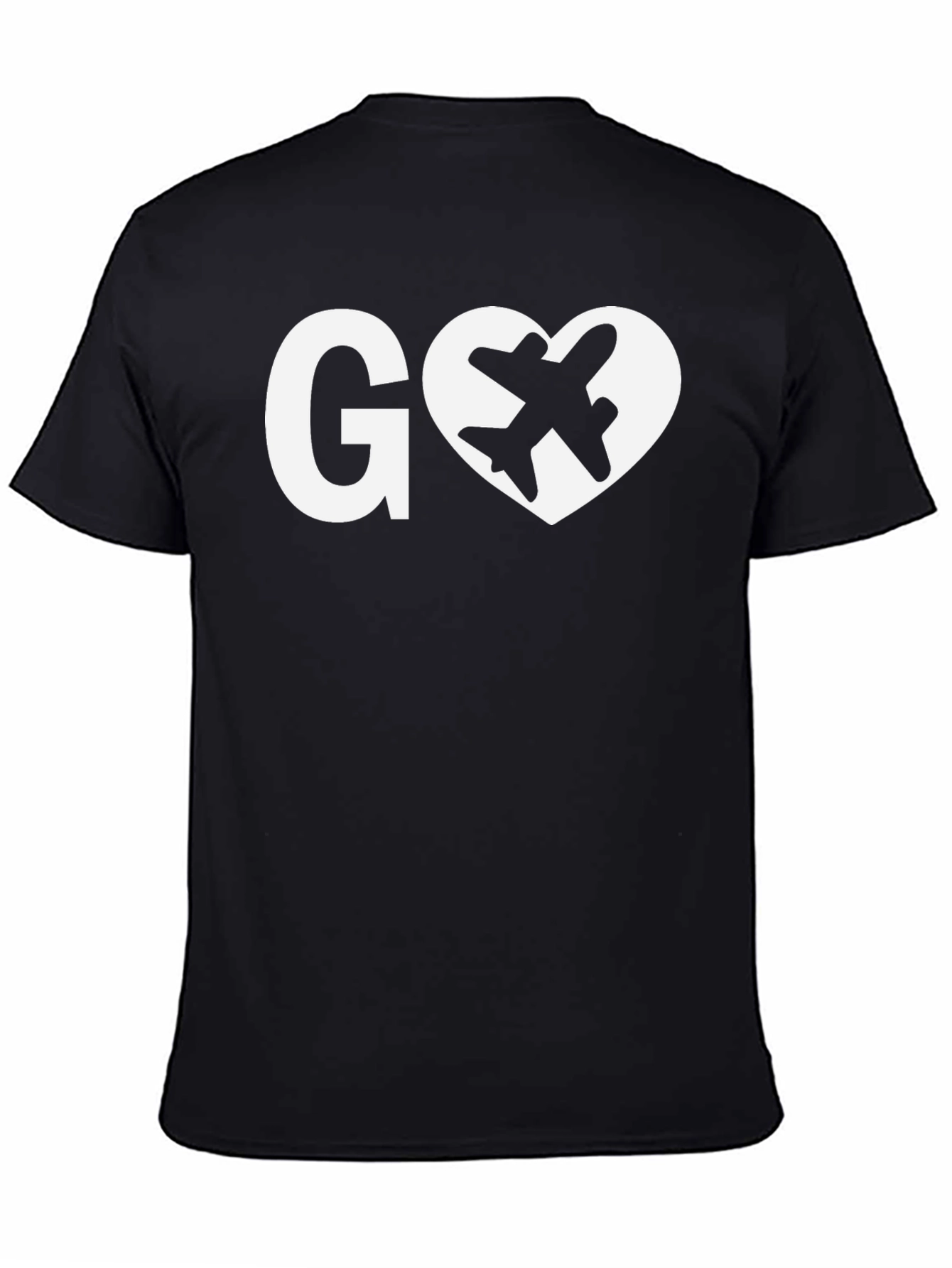 Go Travel Black Graphic T-Shirt