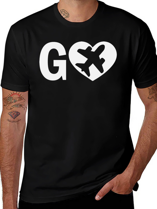 Go Travel Black Graphic T-Shirt