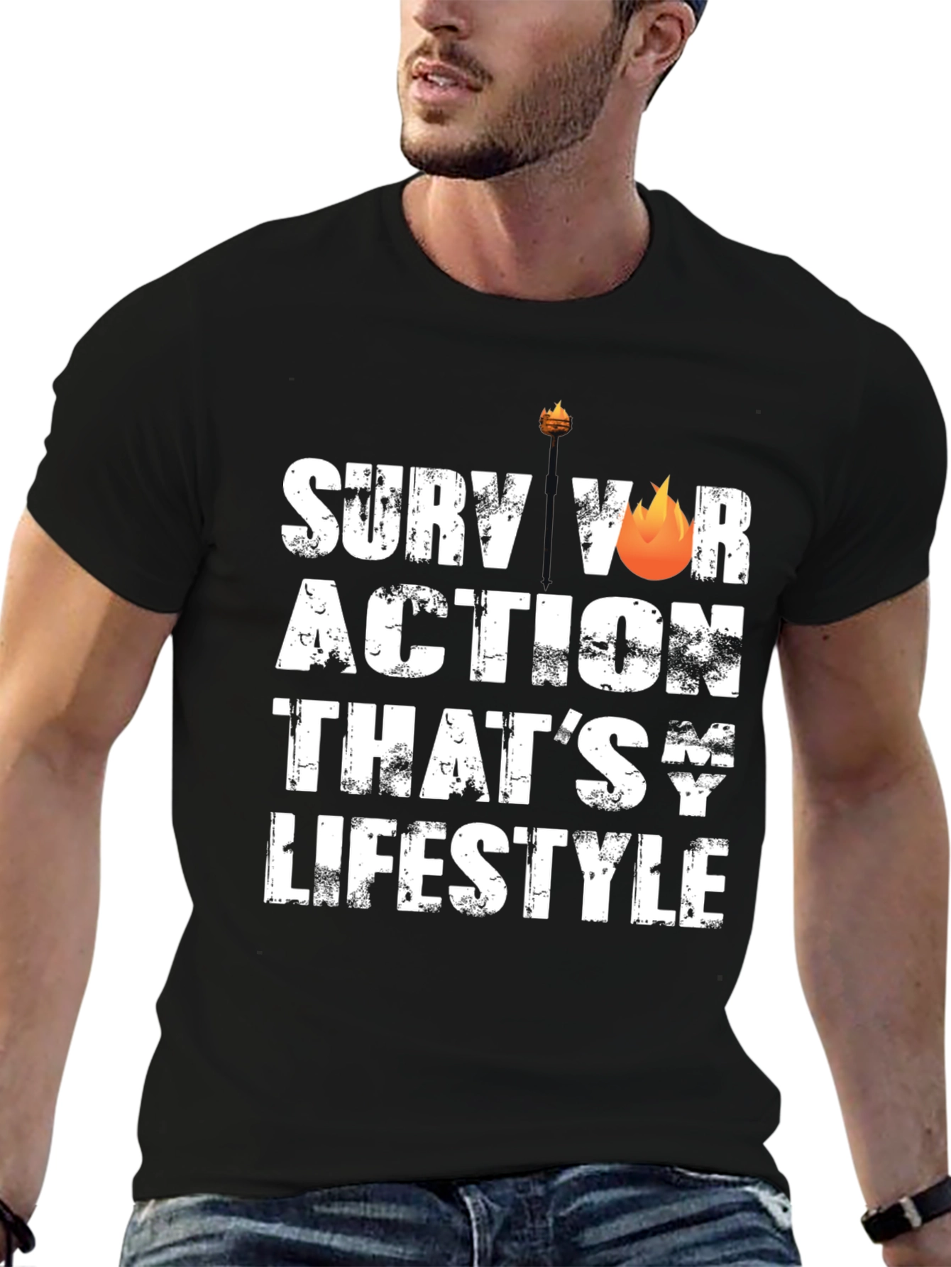 Survivor Action Lifestyle Graphic T-Shirt