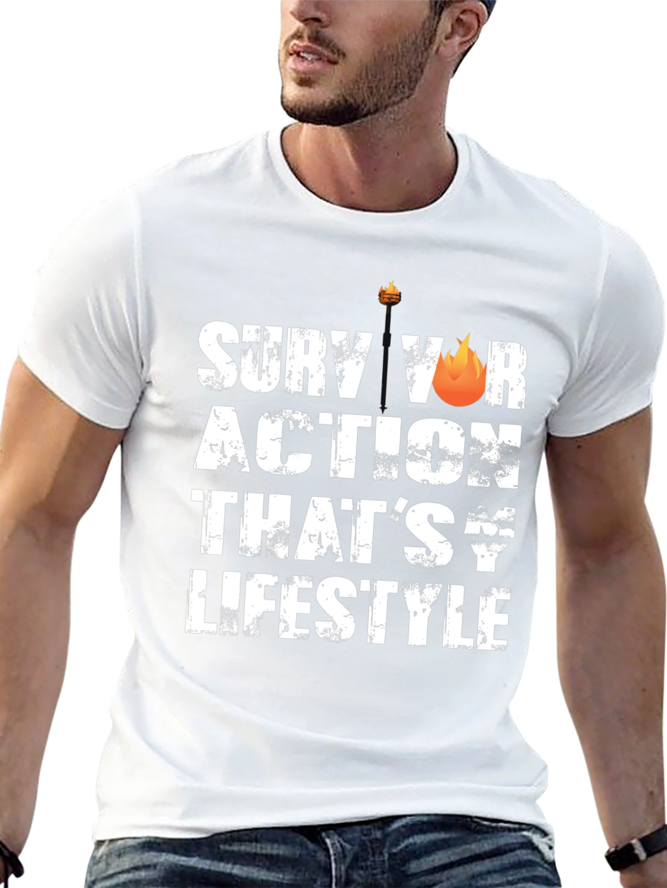 Survivor Action Lifestyle Graphic T-Shirt