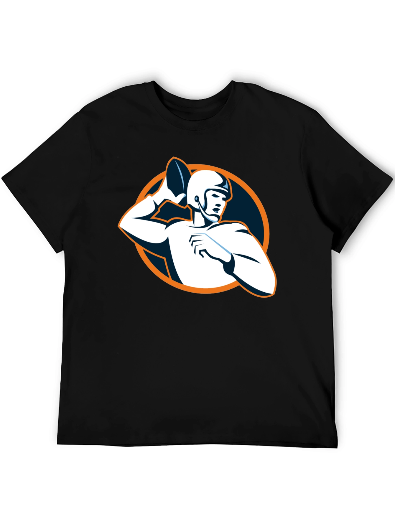 Football Player Graphic Black T-Shirt