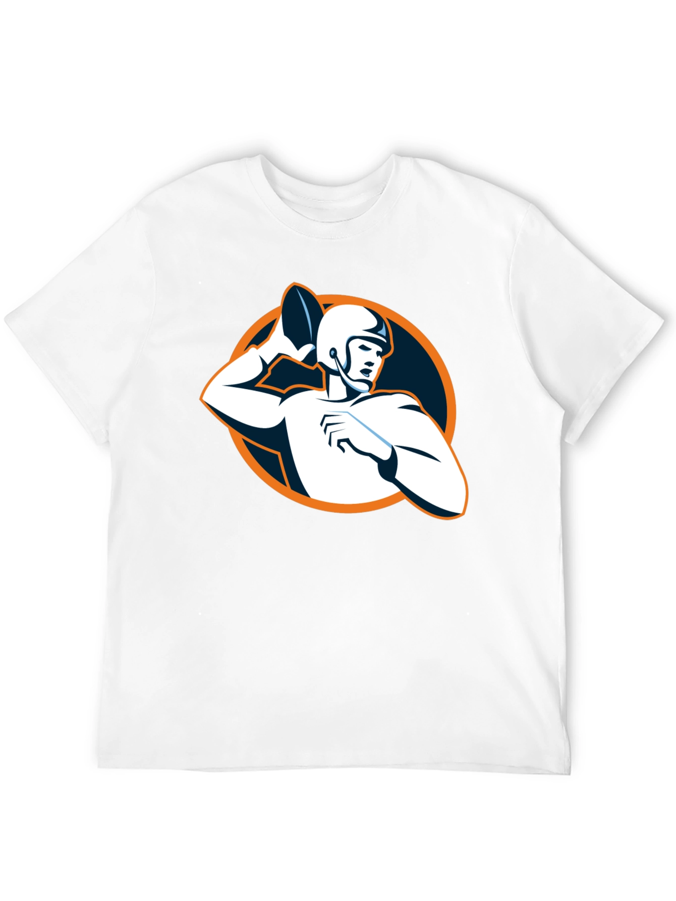 Football Player Graphic Black T-Shirt
