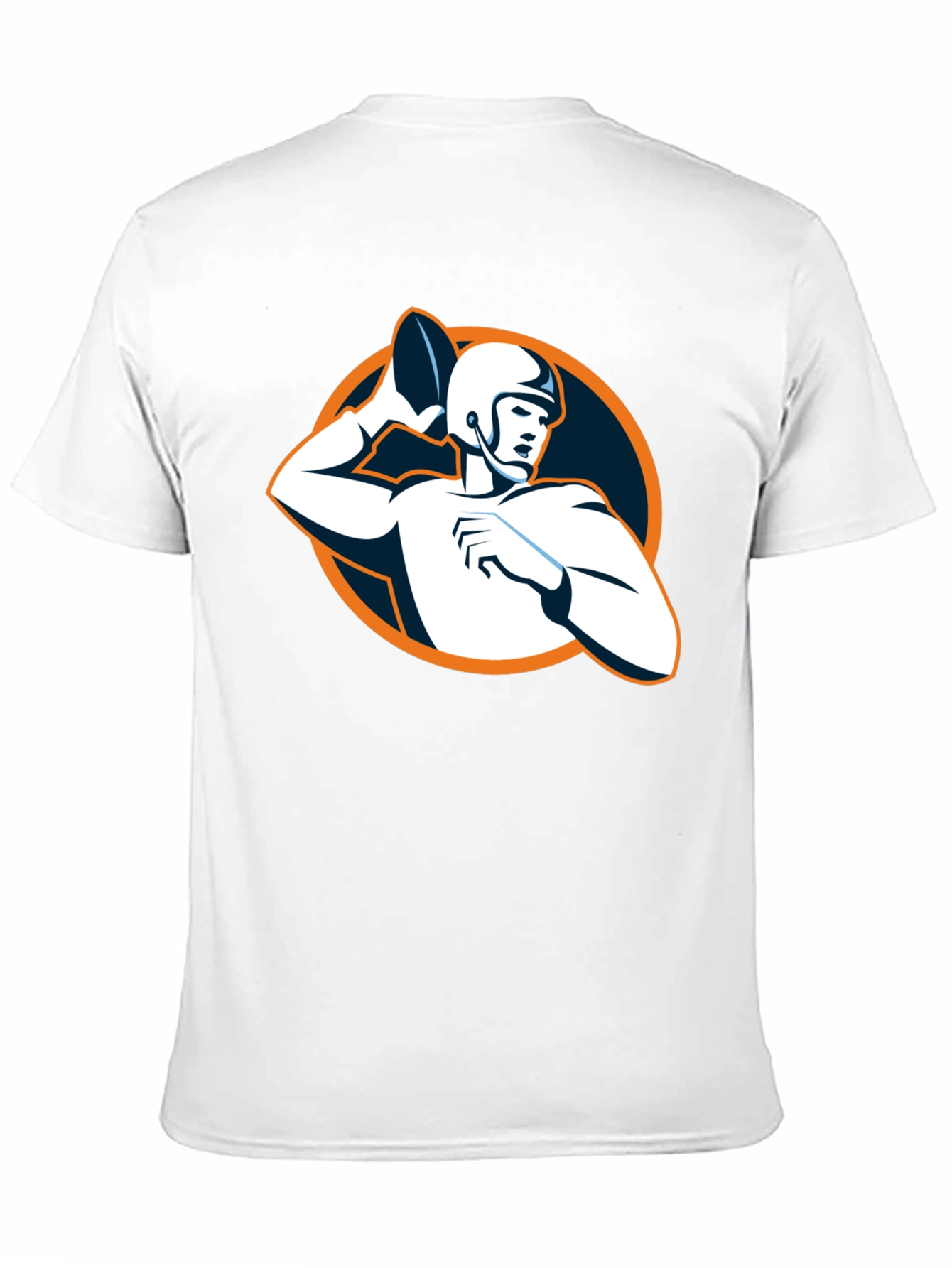 Football Player Graphic Black T-Shirt