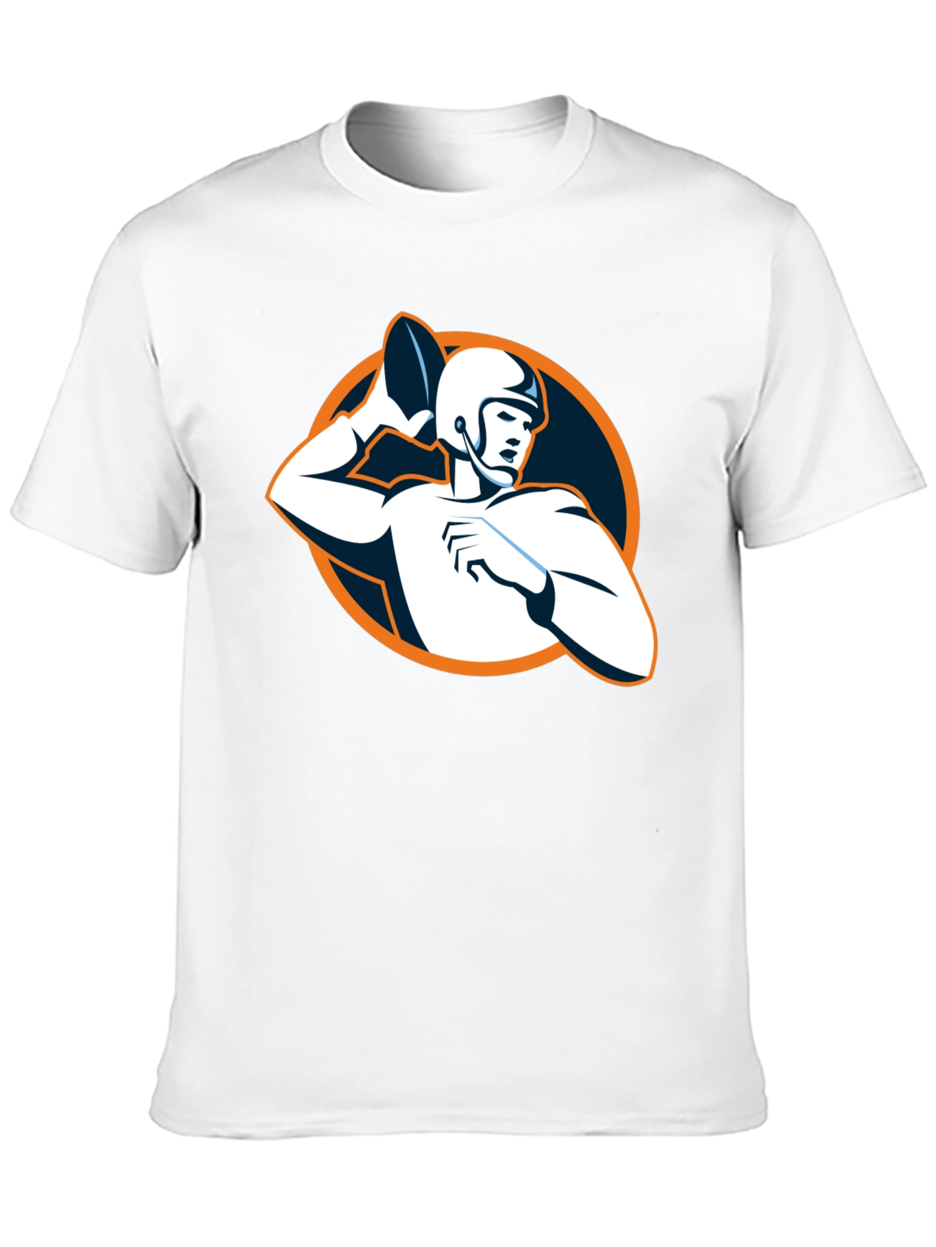 Football Player Graphic Black T-Shirt